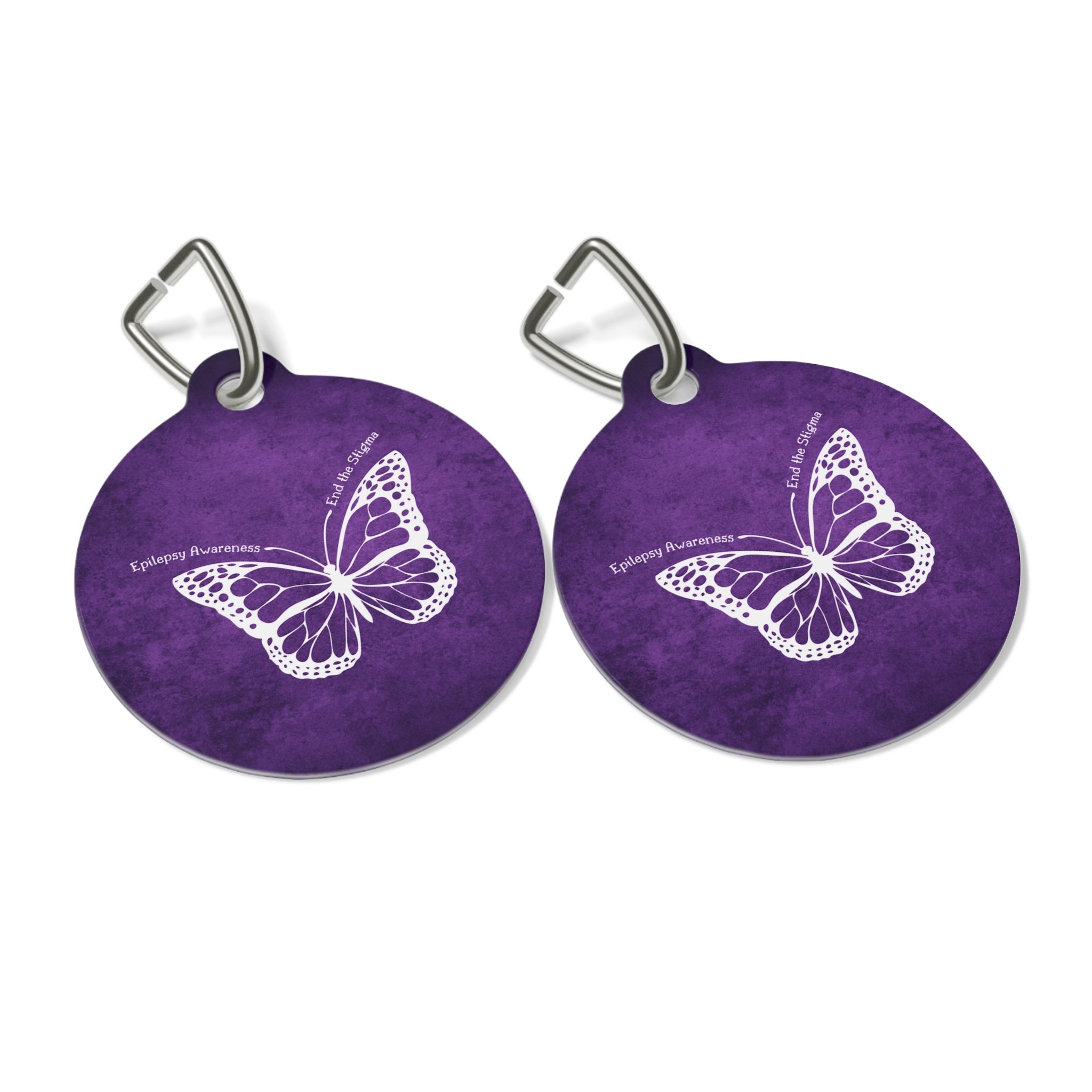Epilepsy Awareness Pet Tag - Butterfly Design - Pet Supplies - EpiAl's Shop