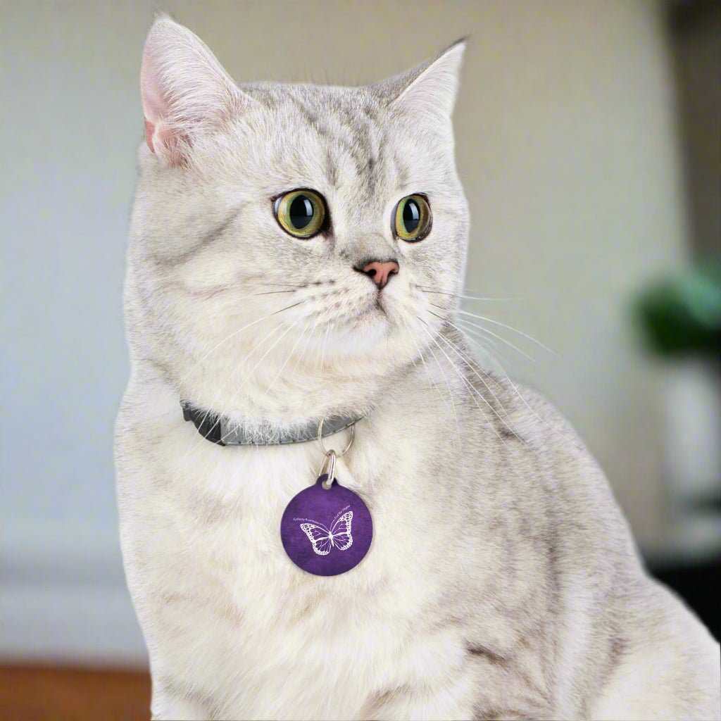 Epilepsy Awareness Pet Tag - Butterfly Design - Pet Supplies - EpiAl's Shop