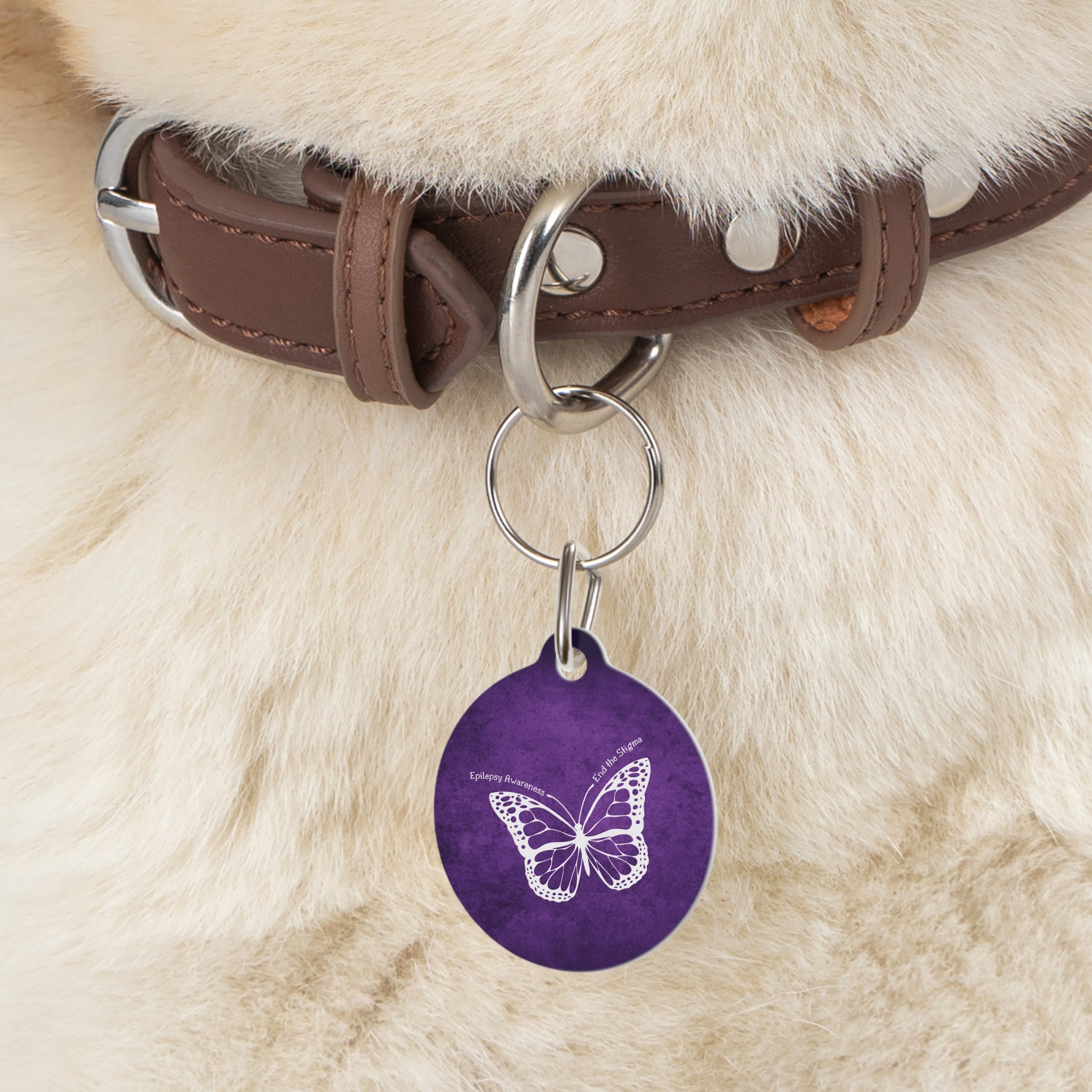 Epilepsy Awareness Pet Tag - Butterfly Design - Pet Supplies - EpiAl's Shop