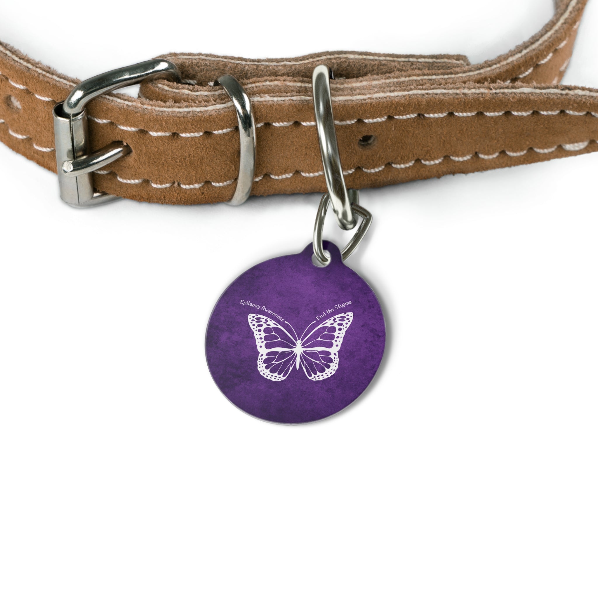 Epilepsy Awareness Pet Tag - Butterfly Design - Pet Supplies - EpiAl's Shop
