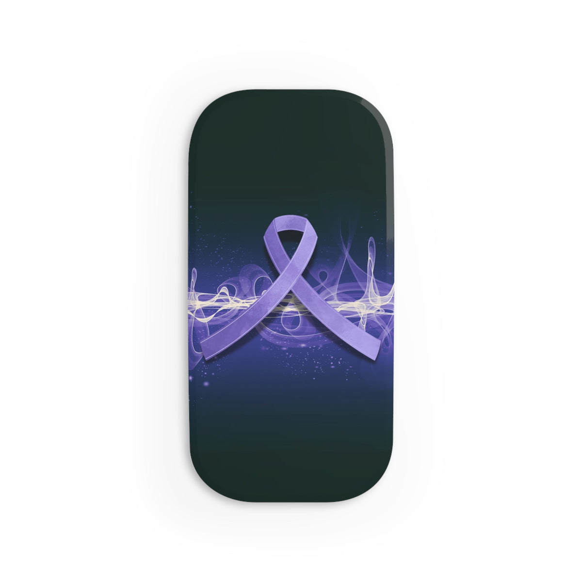 Epilepsy Awareness Phone Stand – Purple Ribbon Brain Wave Design - Stands, Phone - EpiAl's Shop