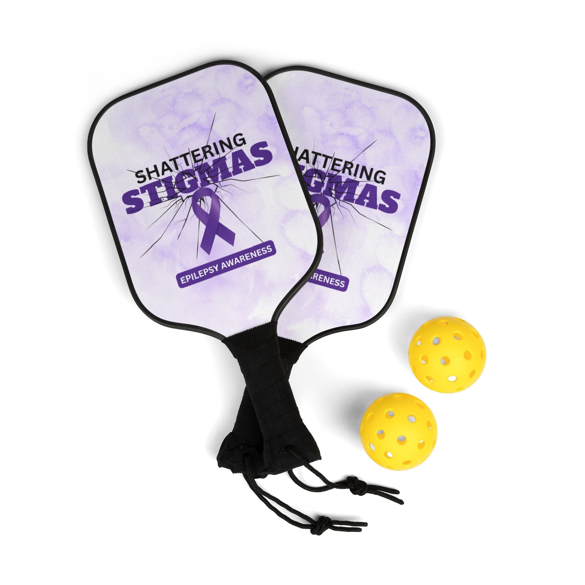Epilepsy Awareness Pickleball Set - Shattering Stigmas - Toys & Games, Pickleball - EpiAl's Shop