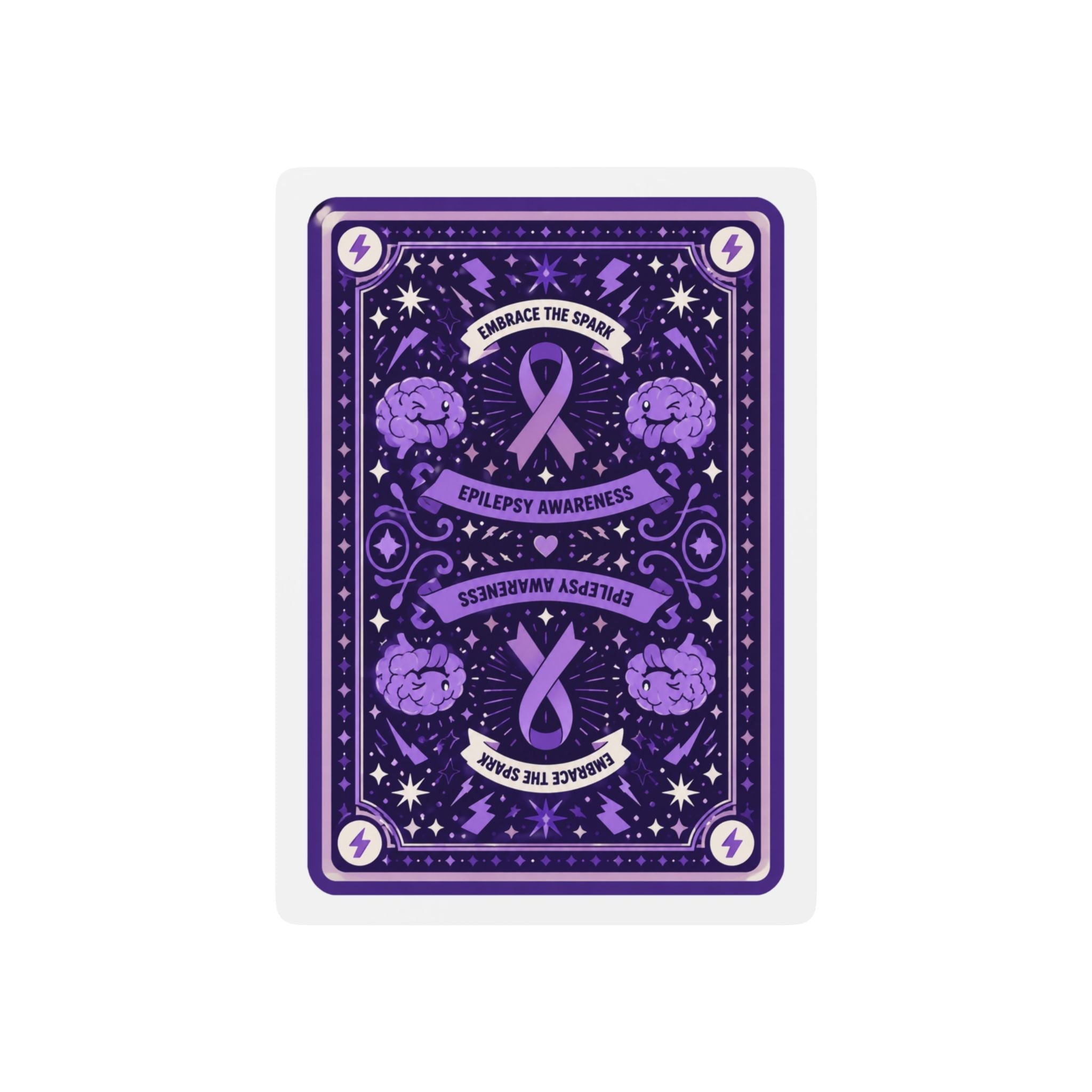 Epilepsy Awareness Playing Cards – Purple Ribbon Poker Deck - Toys & Games, Playing Cards - EpiAl's Shop