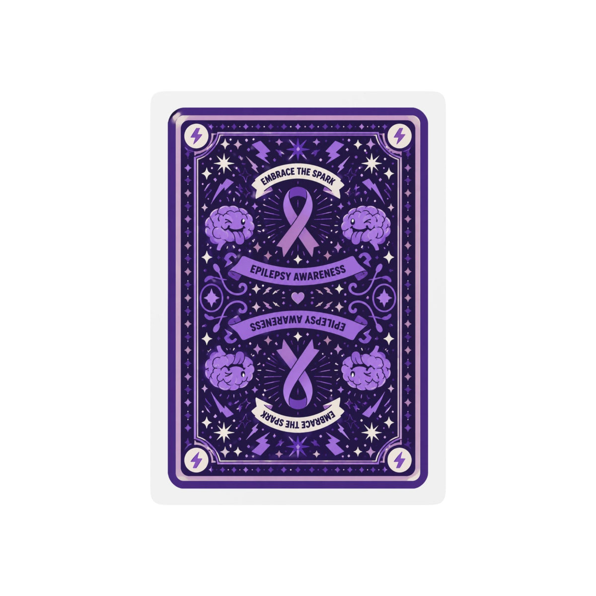 Epilepsy Awareness Playing Cards – Purple Ribbon Poker Deck - Toys & Games, Playing Cards - EpiAl's Shop