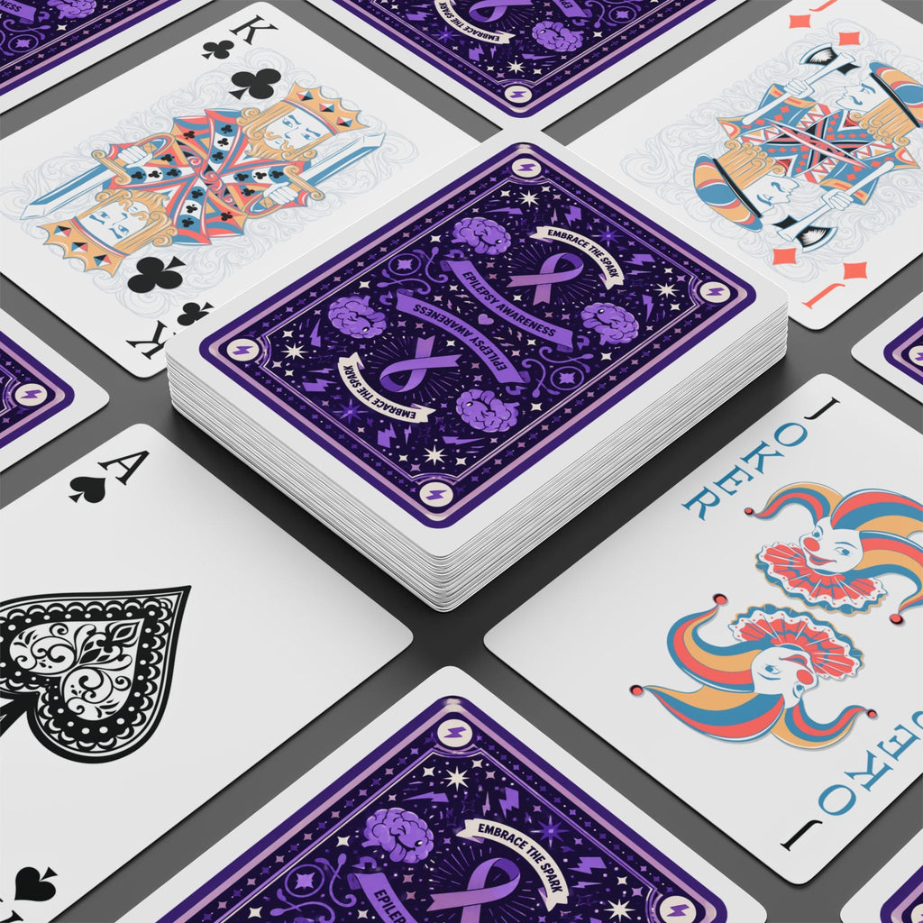 Epilepsy Awareness Playing Cards – Purple Ribbon Poker Deck - Toys & Games, Playing Cards - EpiAl's Shop