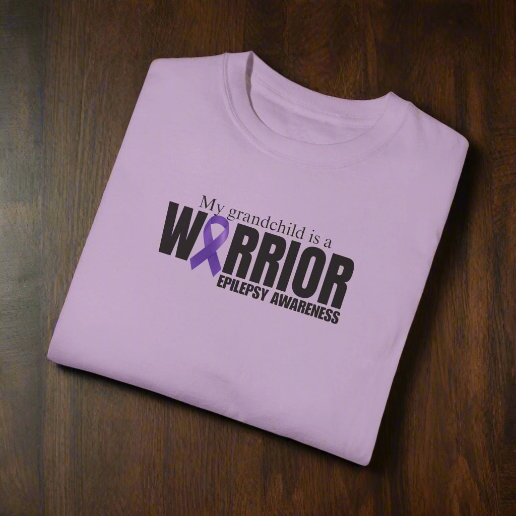 Epilepsy Awareness T-Shirt - Grandchild is a Warrior - Clothing, T-shirts - EpiAl's Shop