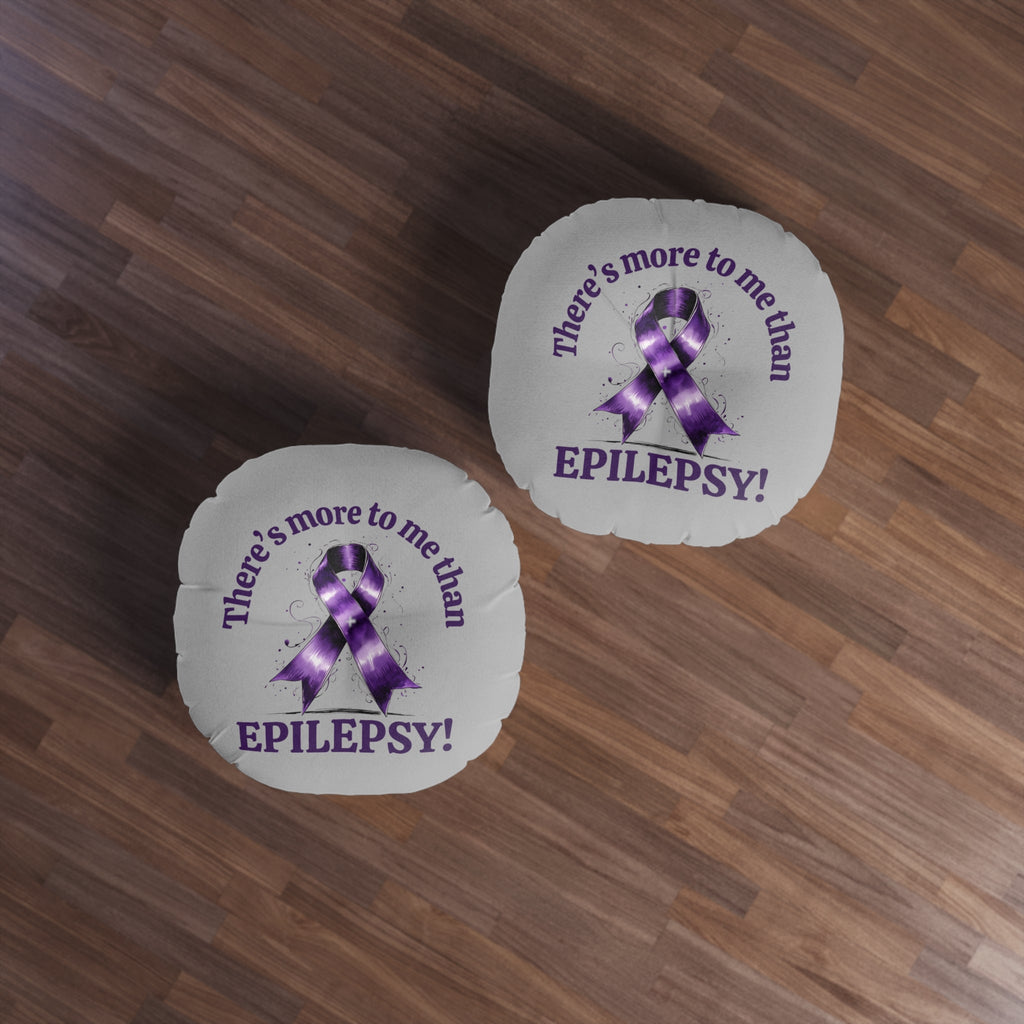 Epilepsy Awareness Tufted Floor Pillow, Round Cushion - Decor, Home, Pillows - EpiAl's Shop