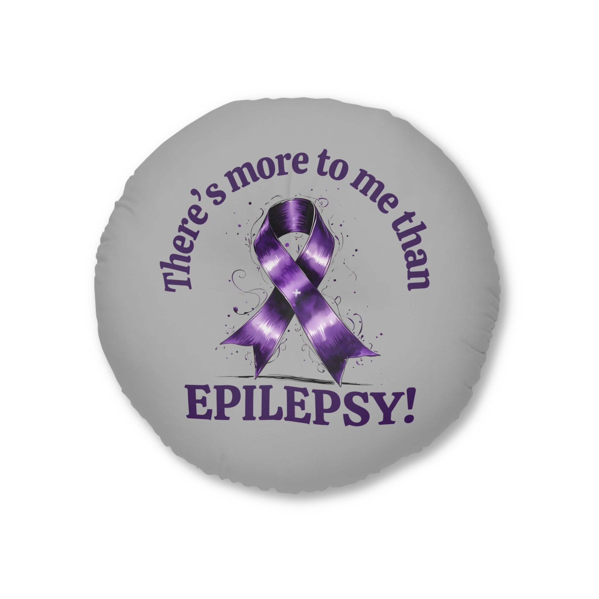 Epilepsy Awareness Tufted Floor Pillow, Round Cushion - Decor, Home, Pillows - EpiAl's Shop