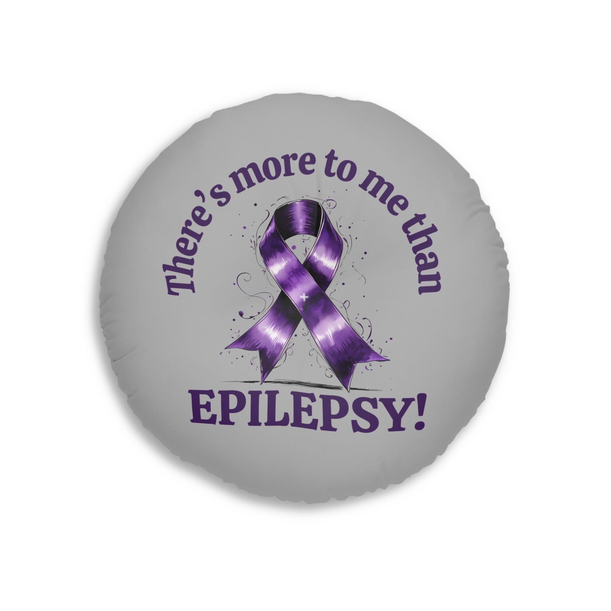 Epilepsy Awareness Tufted Floor Pillow, Round Cushion - Decor, Home, Pillows - EpiAl's Shop