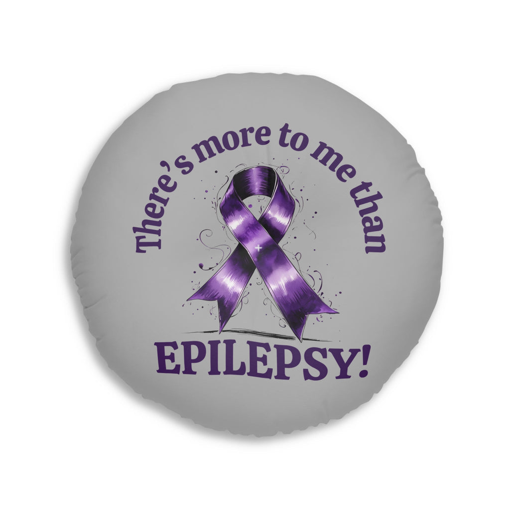 Epilepsy Awareness Tufted Floor Pillow, Round Cushion - Decor, Home, Pillows - EpiAl's Shop