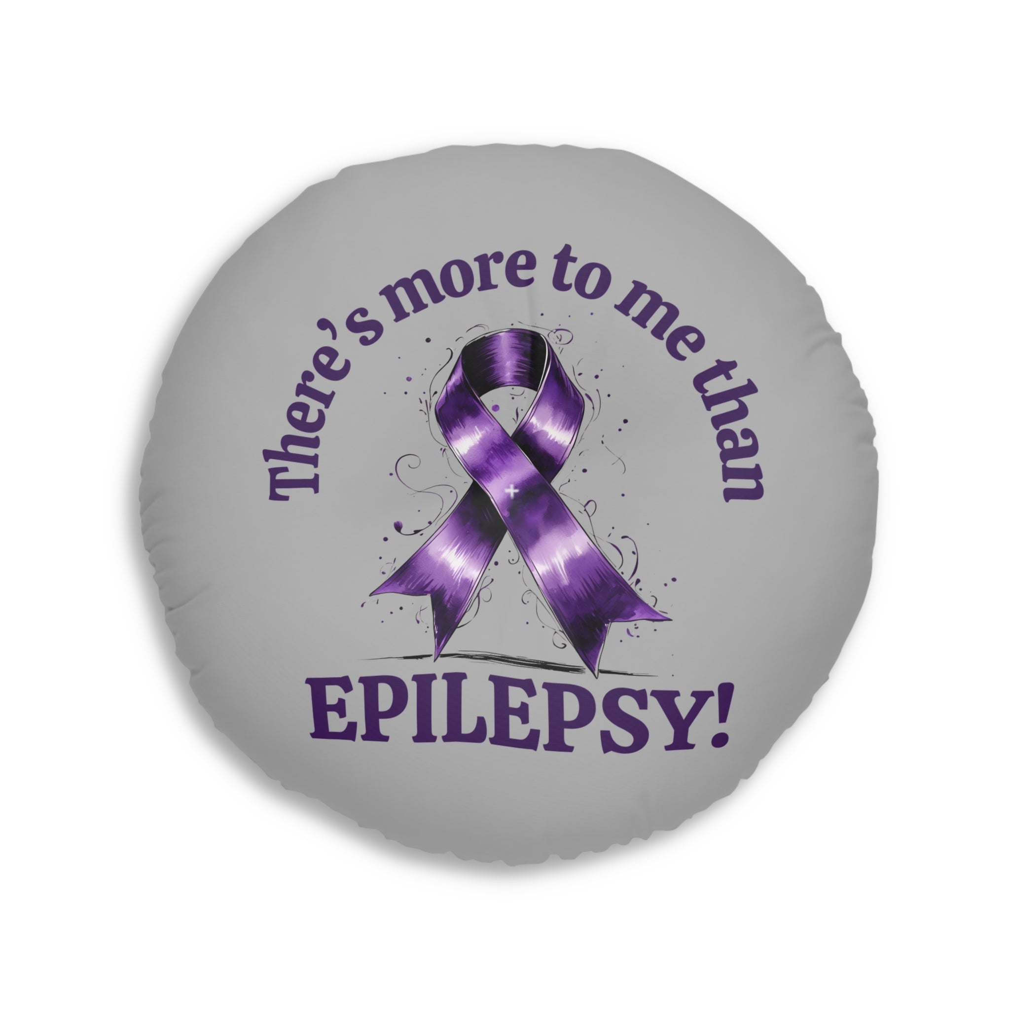 Epilepsy Awareness Tufted Floor Pillow, Round Cushion - Decor, Home, Pillows - EpiAl's Shop