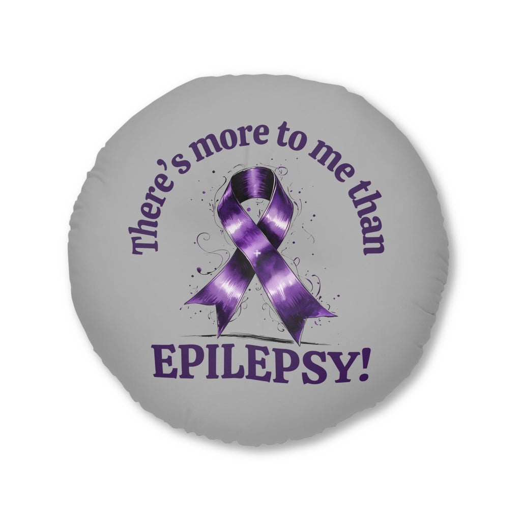 Epilepsy Awareness Tufted Floor Pillow, Round Cushion - Decor, Home, Pillows - EpiAl's Shop