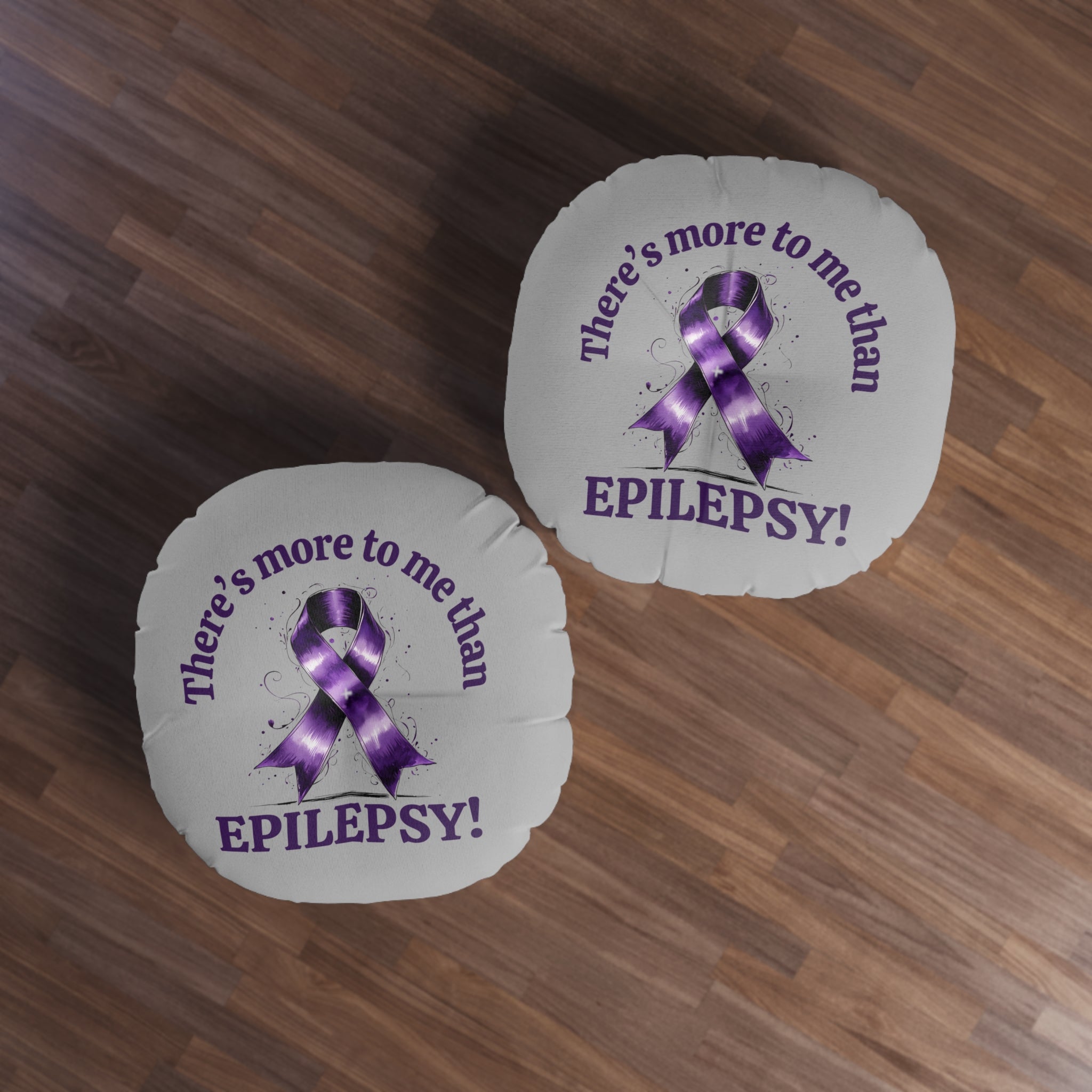 Epilepsy Awareness Tufted Floor Pillow, Round Cushion - Decor, Home, Pillows - EpiAl's Shop