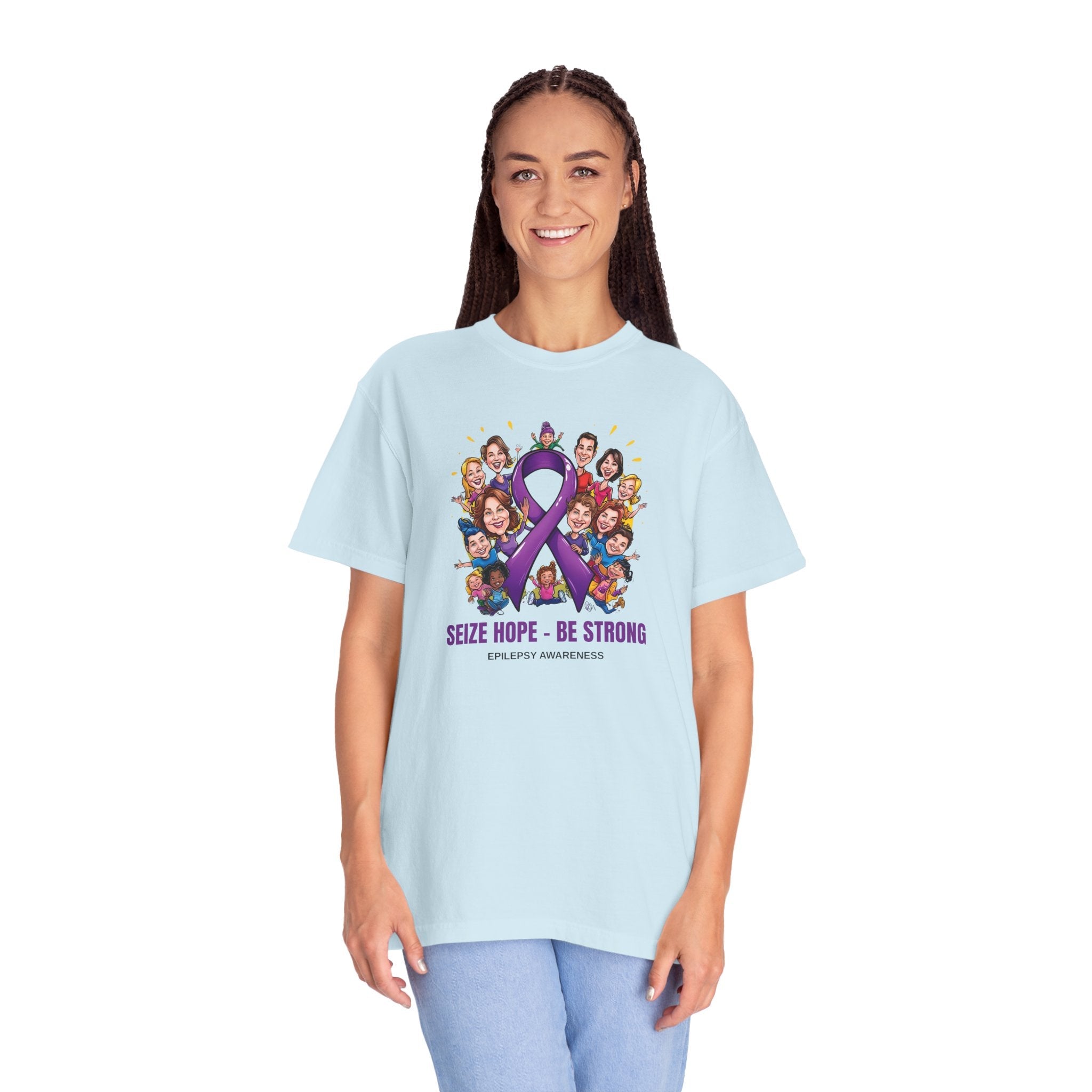 Epilepsy Awareness Unisex Garment - Dyed T-Shirt - Seize Hope, Be Strong - Clothing, T-shirts - EpiAl's Shop