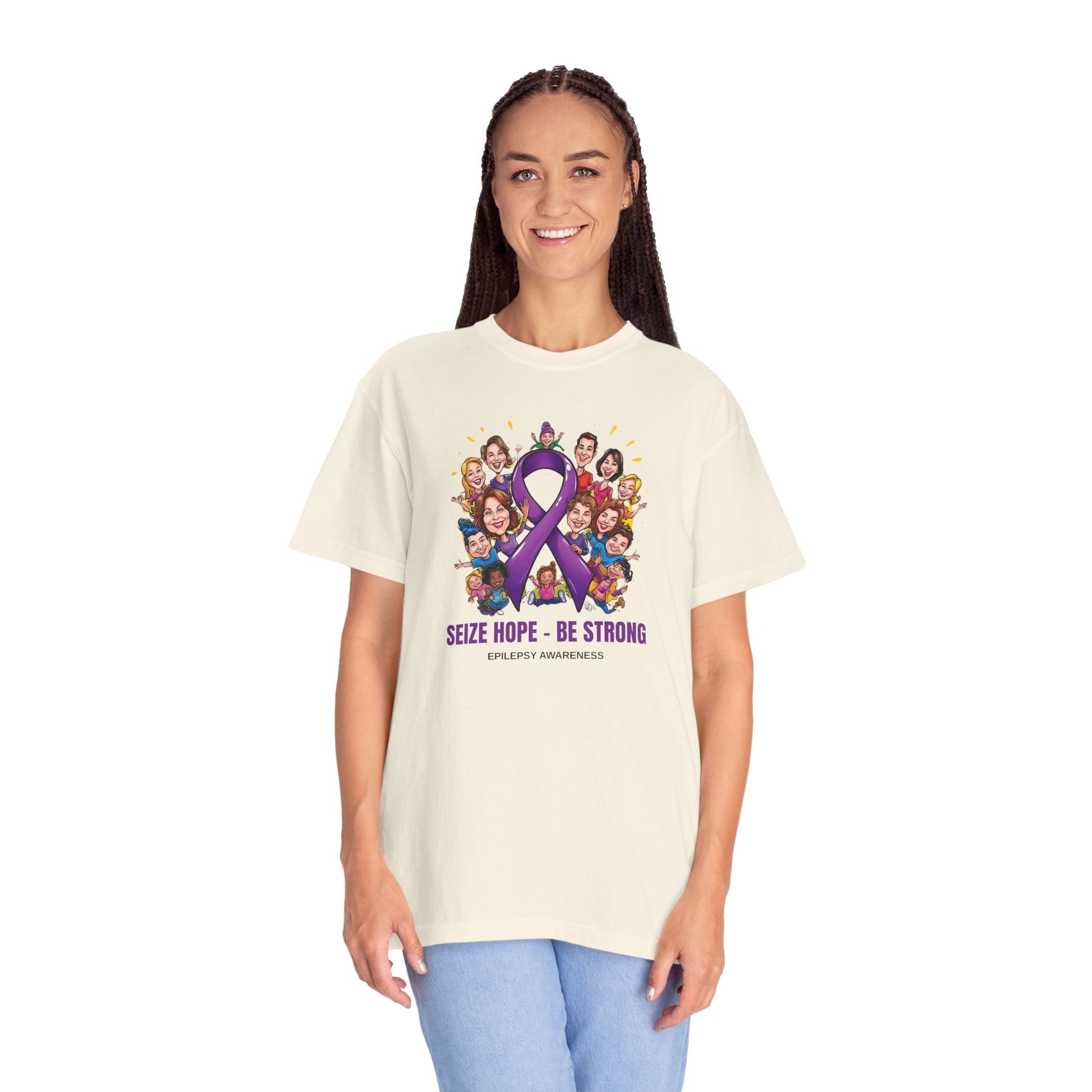 Epilepsy Awareness Unisex Garment - Dyed T-Shirt - Seize Hope, Be Strong - Clothing, T-shirts - EpiAl's Shop