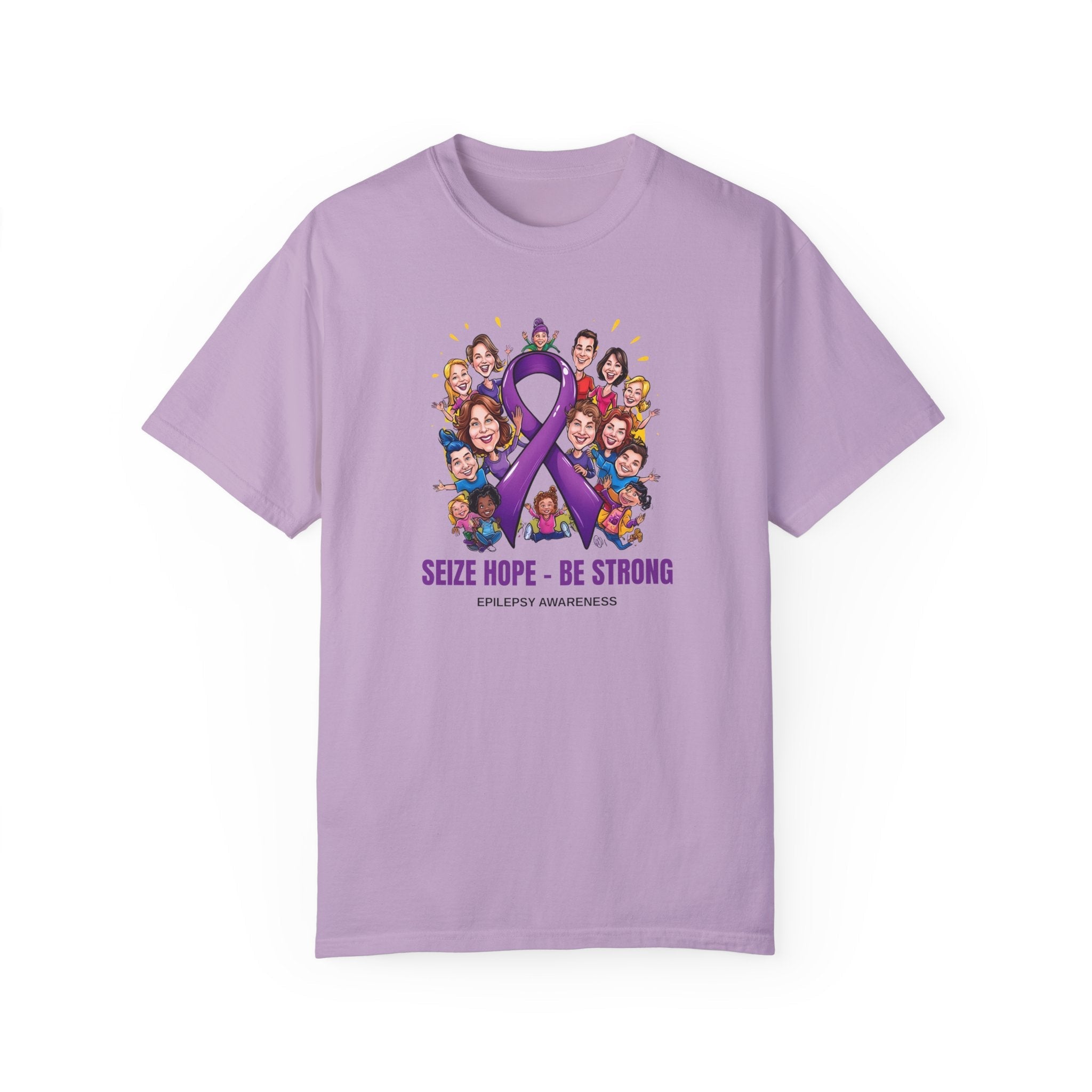 Epilepsy Awareness Unisex Garment - Dyed T-Shirt - Seize Hope, Be Strong - Clothing, T-shirts - EpiAl's Shop