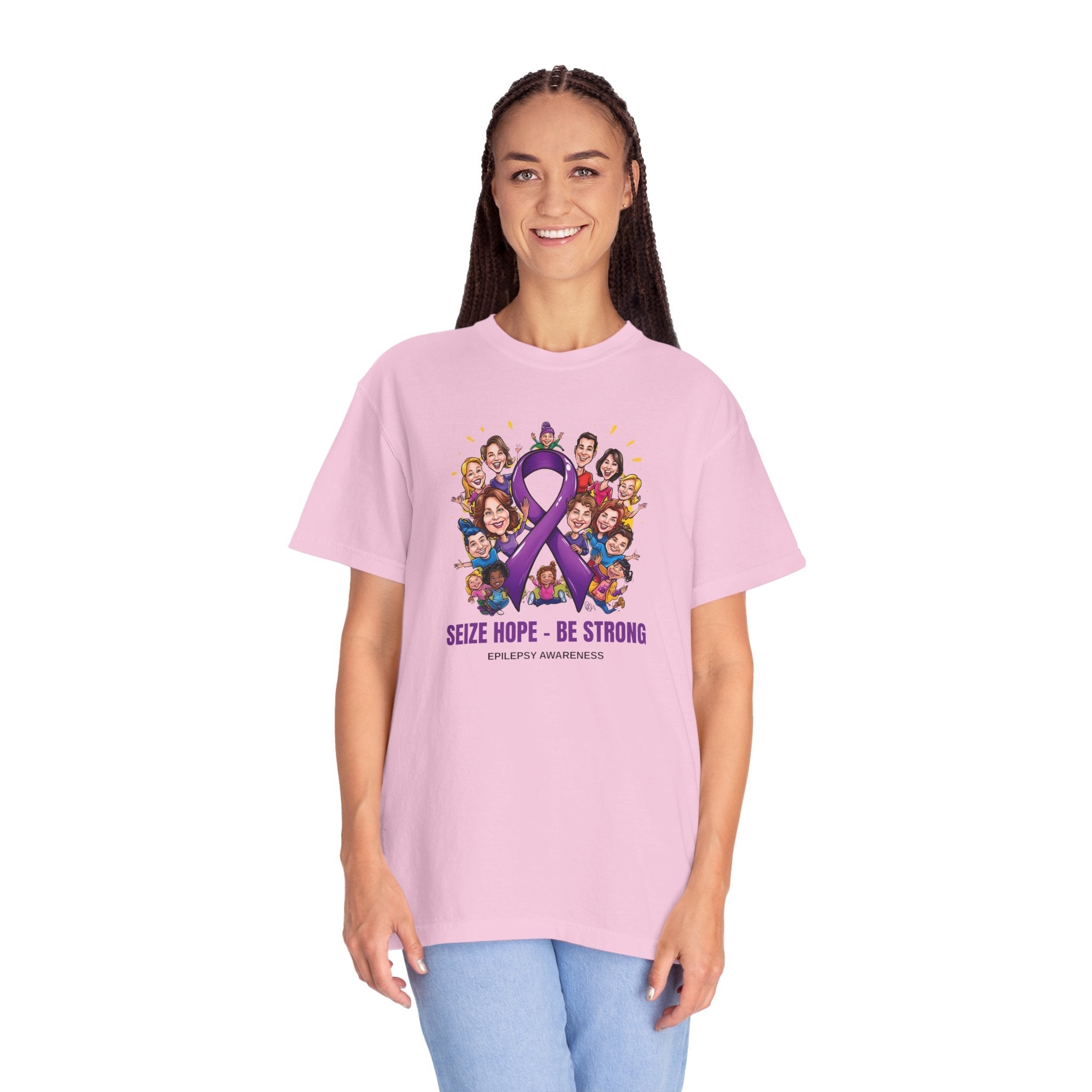 Epilepsy Awareness Unisex Garment - Dyed T-Shirt - Seize Hope, Be Strong - Clothing, T-shirts - EpiAl's Shop
