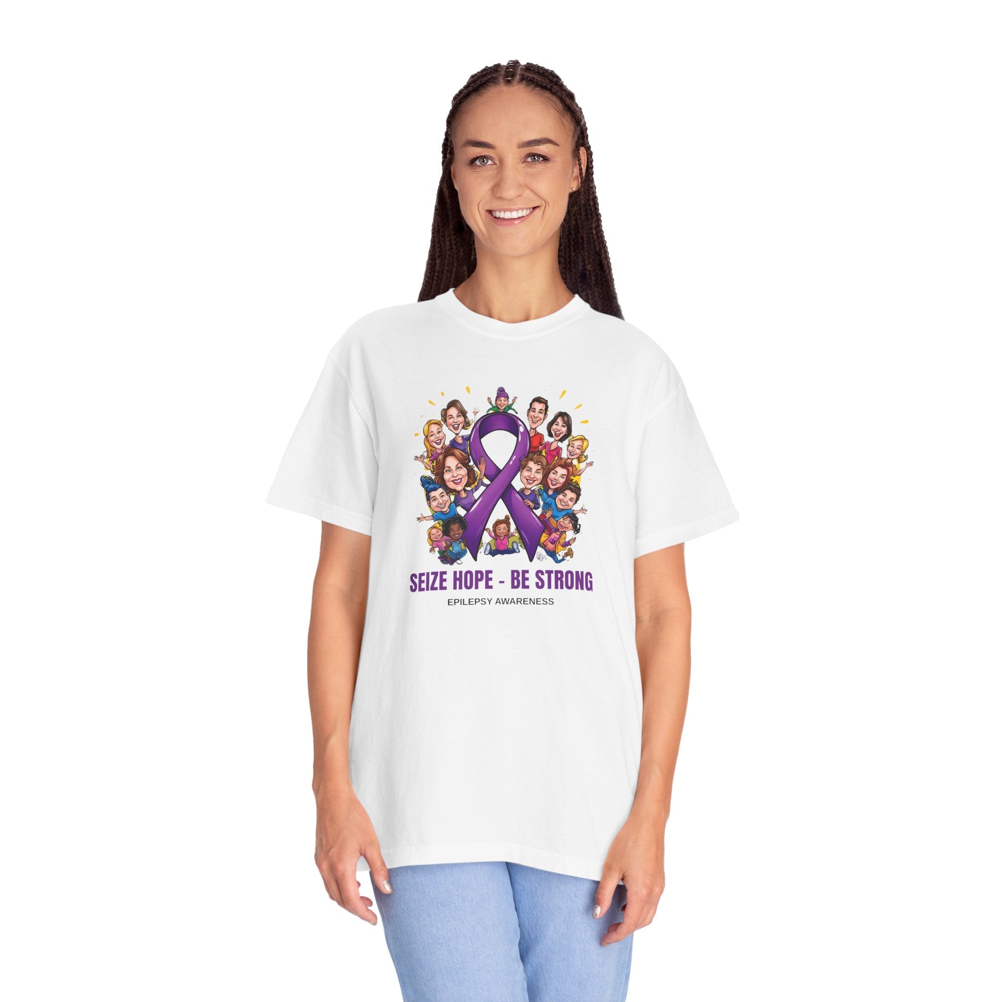 Epilepsy Awareness Unisex Garment - Dyed T-Shirt - Seize Hope, Be Strong - Clothing, T-shirts - EpiAl's Shop