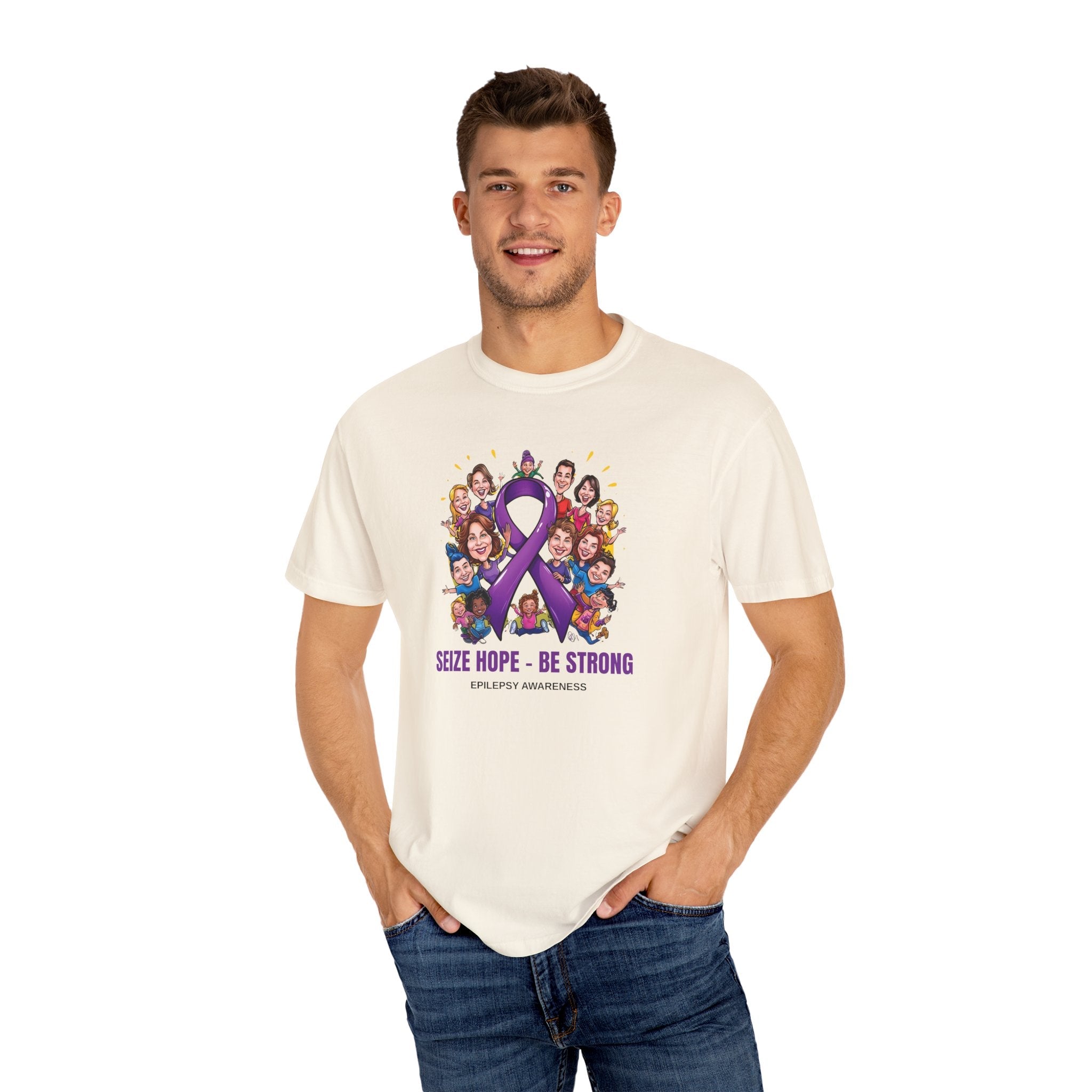 Epilepsy Awareness Unisex Garment - Dyed T-Shirt - Seize Hope, Be Strong - Clothing, T-shirts - EpiAl's Shop
