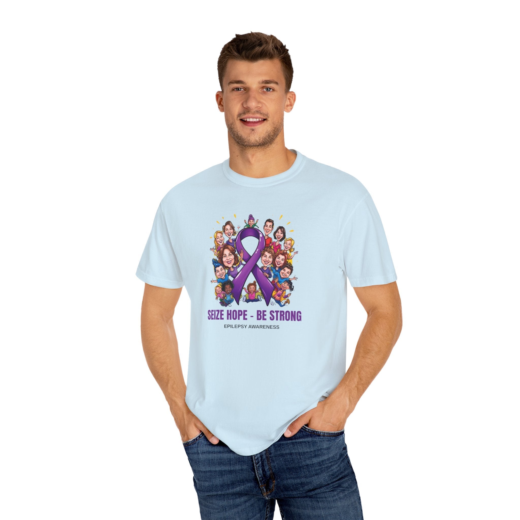 Epilepsy Awareness Unisex Garment - Dyed T-Shirt - Seize Hope, Be Strong - Clothing, T-shirts - EpiAl's Shop