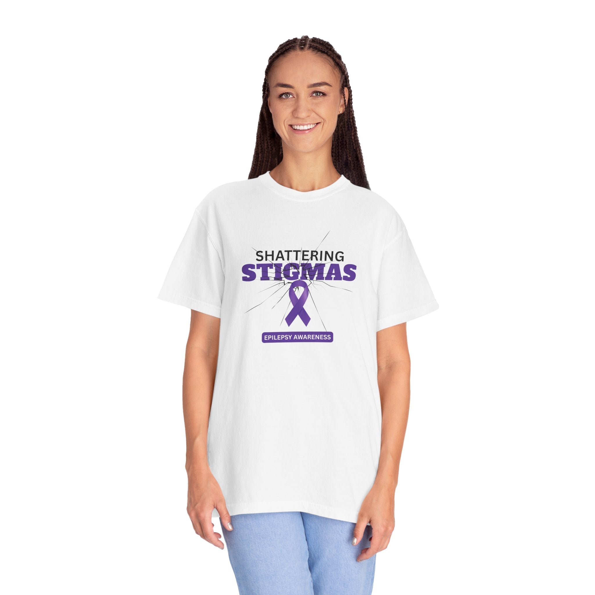 Epilepsy Awareness Unisex Garment - Dyed T-Shirt - Shattering Stigmas - Clothing, T-shirts - EpiAl's Shop