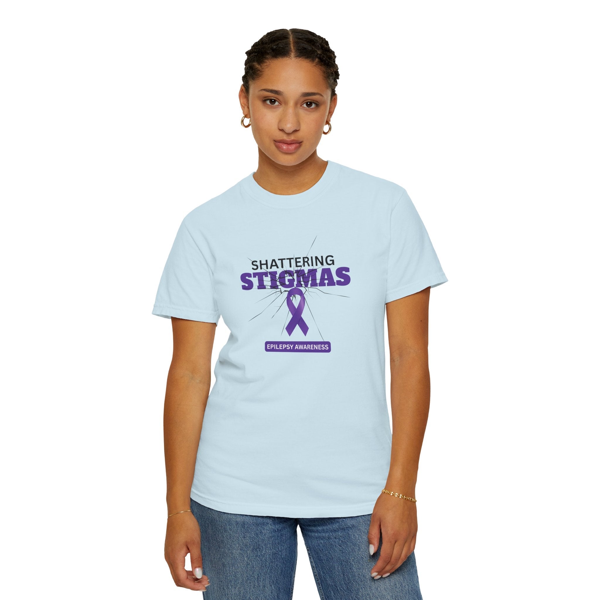 Epilepsy Awareness Unisex Garment - Dyed T-Shirt - Shattering Stigmas - Clothing, T-shirts - EpiAl's Shop