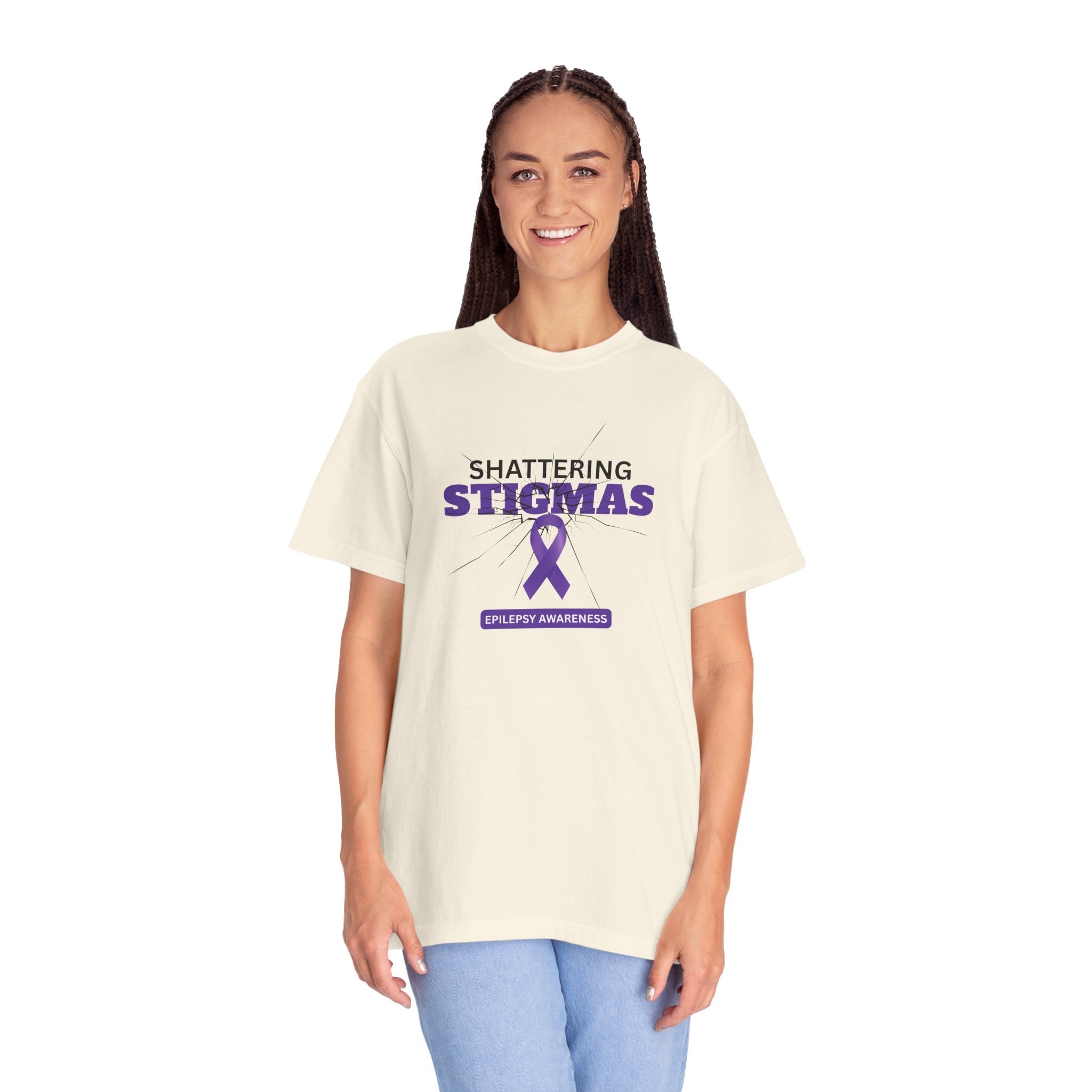 Epilepsy Awareness Unisex Garment - Dyed T-Shirt - Shattering Stigmas - Clothing, T-shirts - EpiAl's Shop