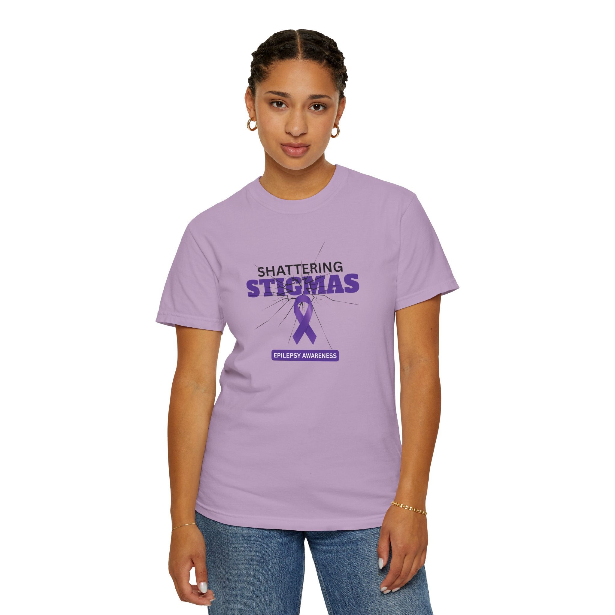 Epilepsy Awareness Unisex Garment - Dyed T-Shirt - Shattering Stigmas - Clothing, T-shirts - EpiAl's Shop