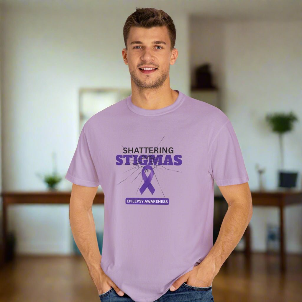 Epilepsy Awareness Unisex Garment - Dyed T-Shirt - Shattering Stigmas - Clothing, T-shirts - EpiAl's Shop