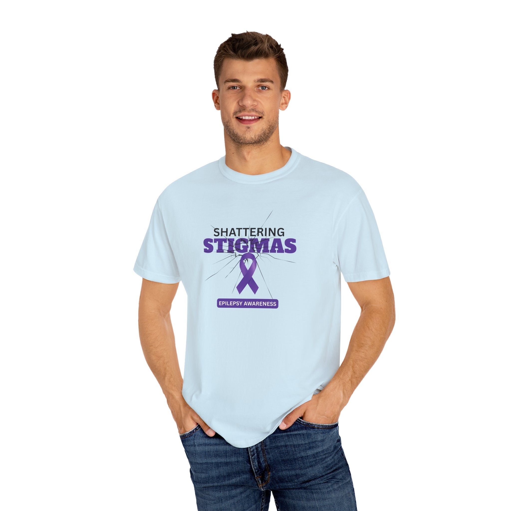Epilepsy Awareness Unisex Garment - Dyed T-Shirt - Shattering Stigmas - Clothing, T-shirts - EpiAl's Shop