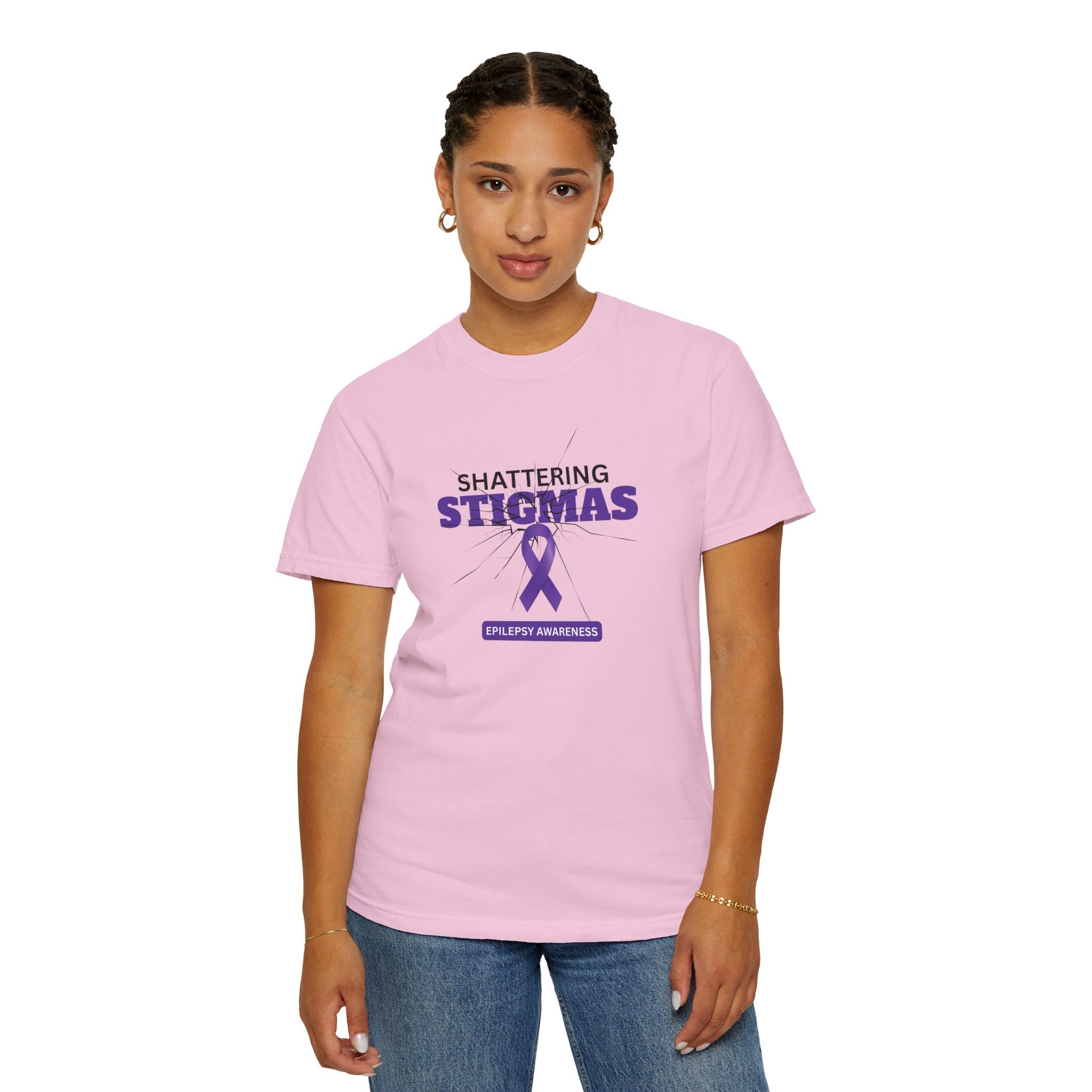 Epilepsy Awareness Unisex Garment - Dyed T-Shirt - Shattering Stigmas - Clothing, T-shirts - EpiAl's Shop