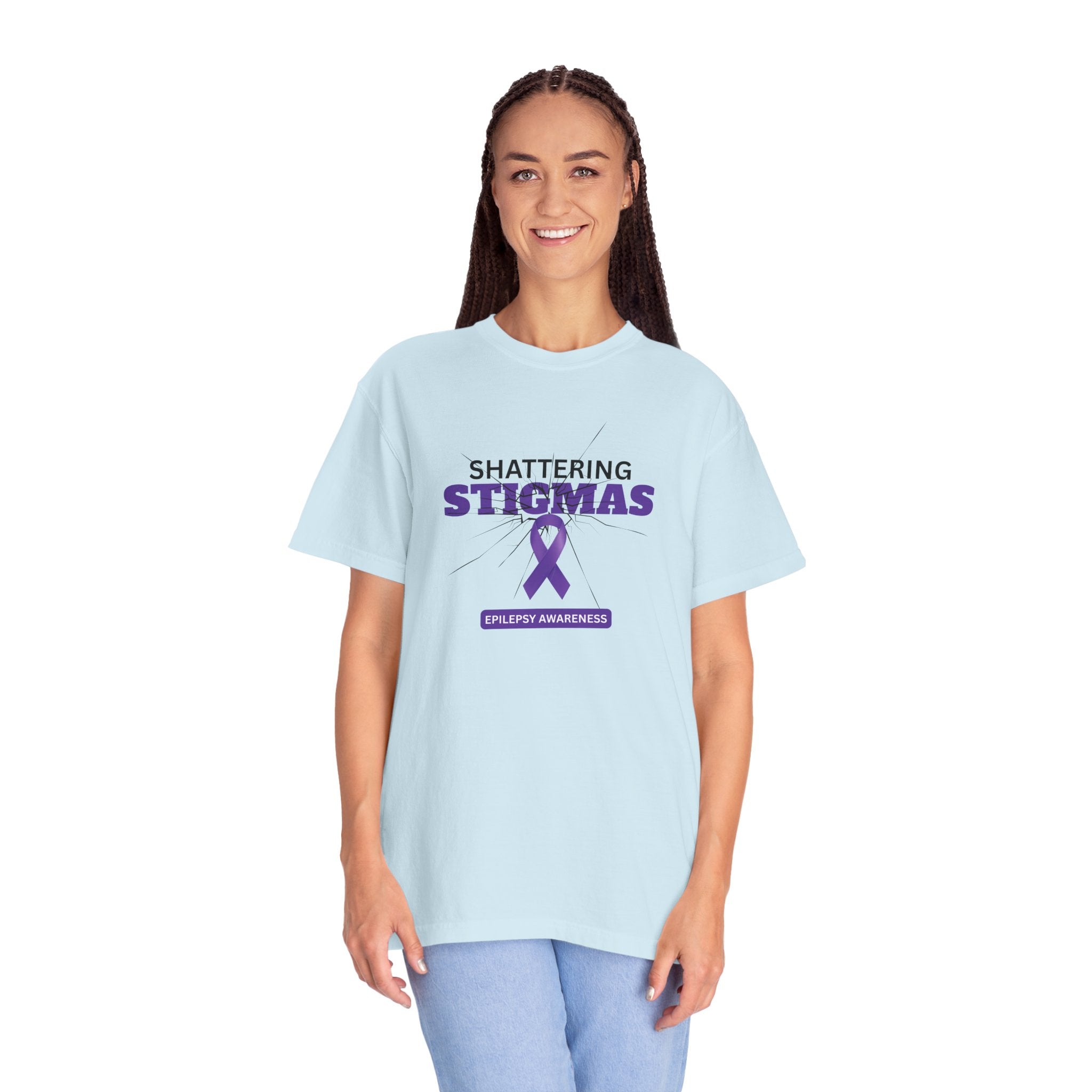 Epilepsy Awareness Unisex Garment - Dyed T-Shirt - Shattering Stigmas - Clothing, T-shirts - EpiAl's Shop