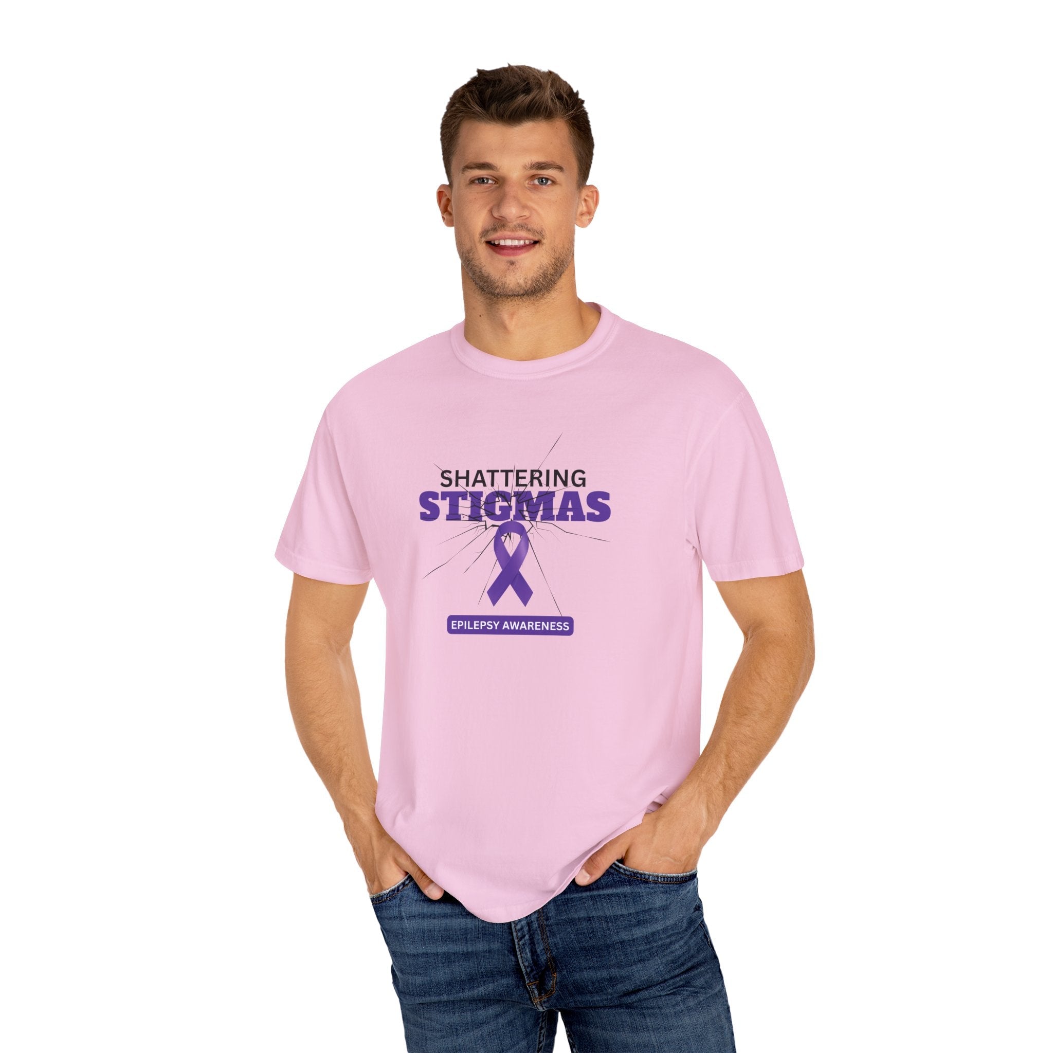 Epilepsy Awareness Unisex Garment - Dyed T-Shirt - Shattering Stigmas - Clothing, T-shirts - EpiAl's Shop