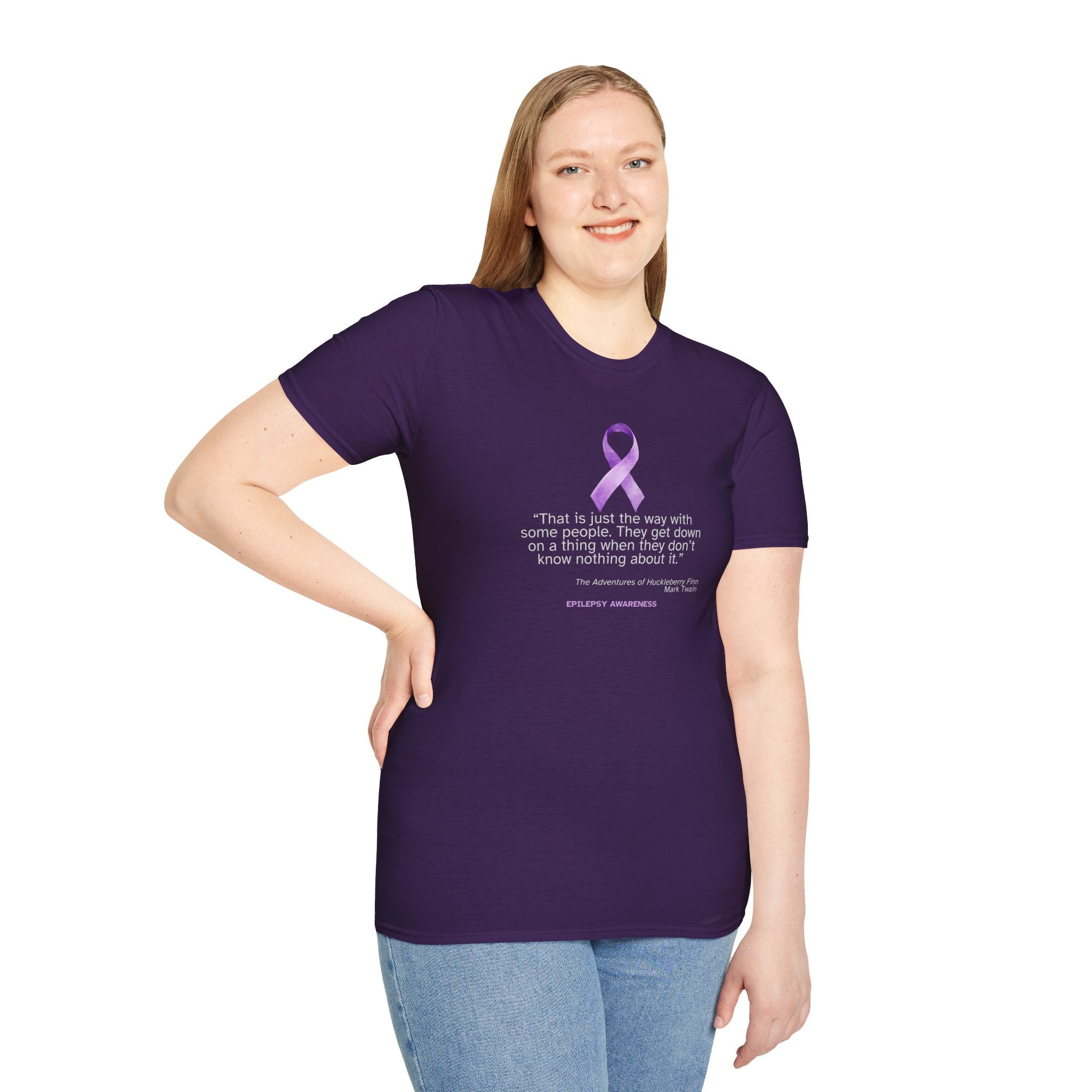 Epilepsy Awareness Unisex Softstyle T-Shirt - Spread Awareness & Compassion - Clothing, T-shirts - EpiAl's Shop
