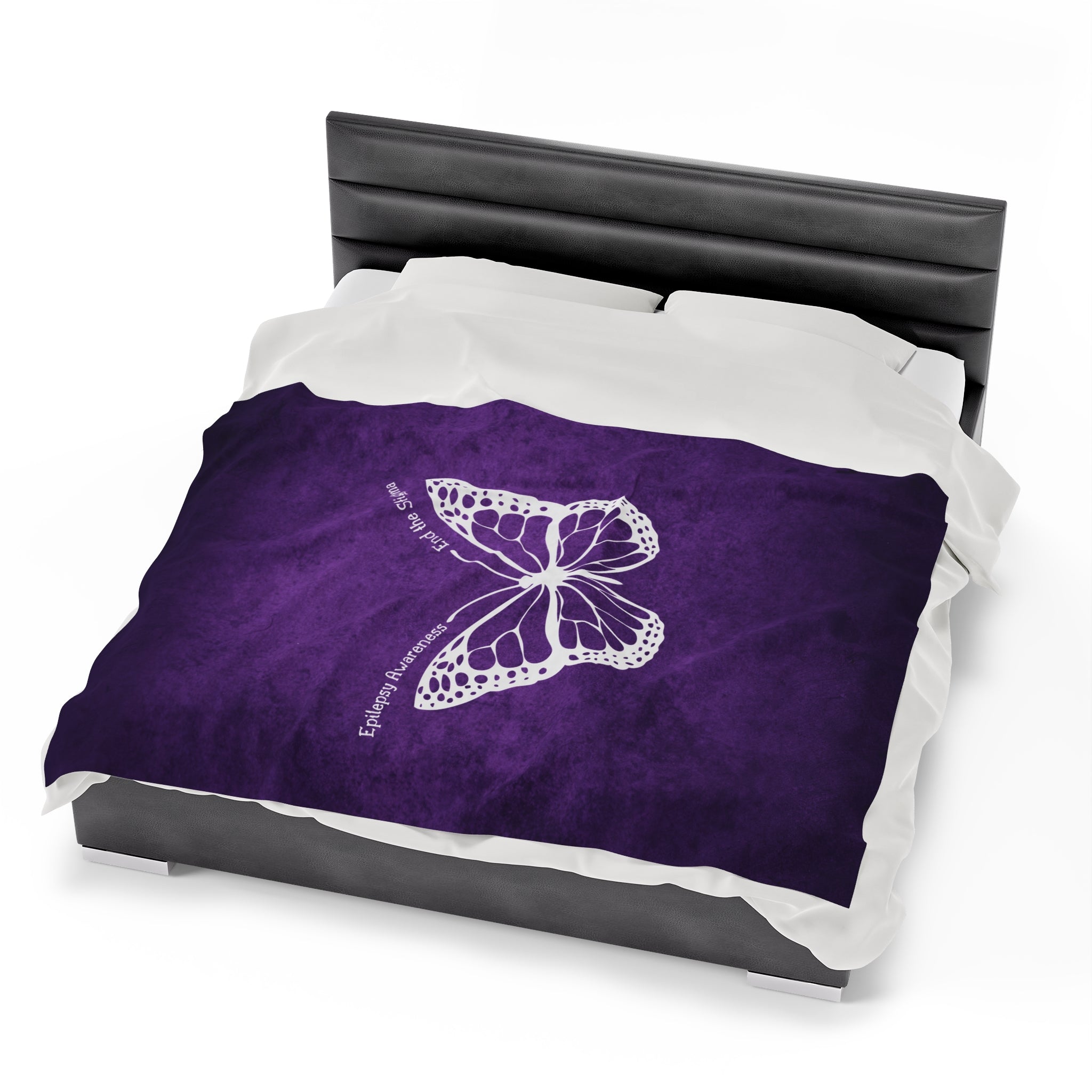 Epilepsy Awareness Velvet Blanket - End the Stigma - Decor, Blankets & Comforters - EpiAl's Shop