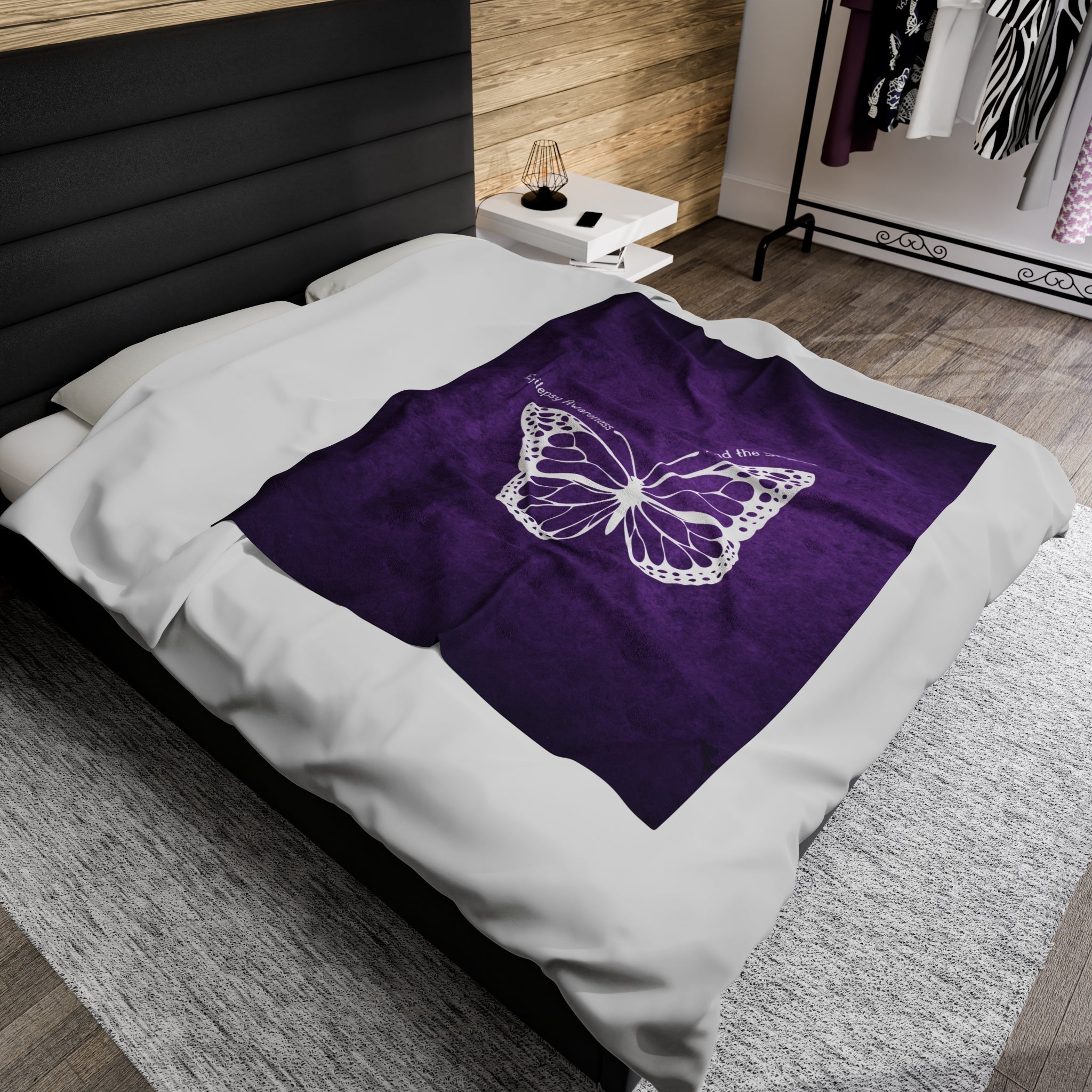 Epilepsy Awareness Velvet Blanket - End the Stigma - Decor, Blankets & Comforters - EpiAl's Shop