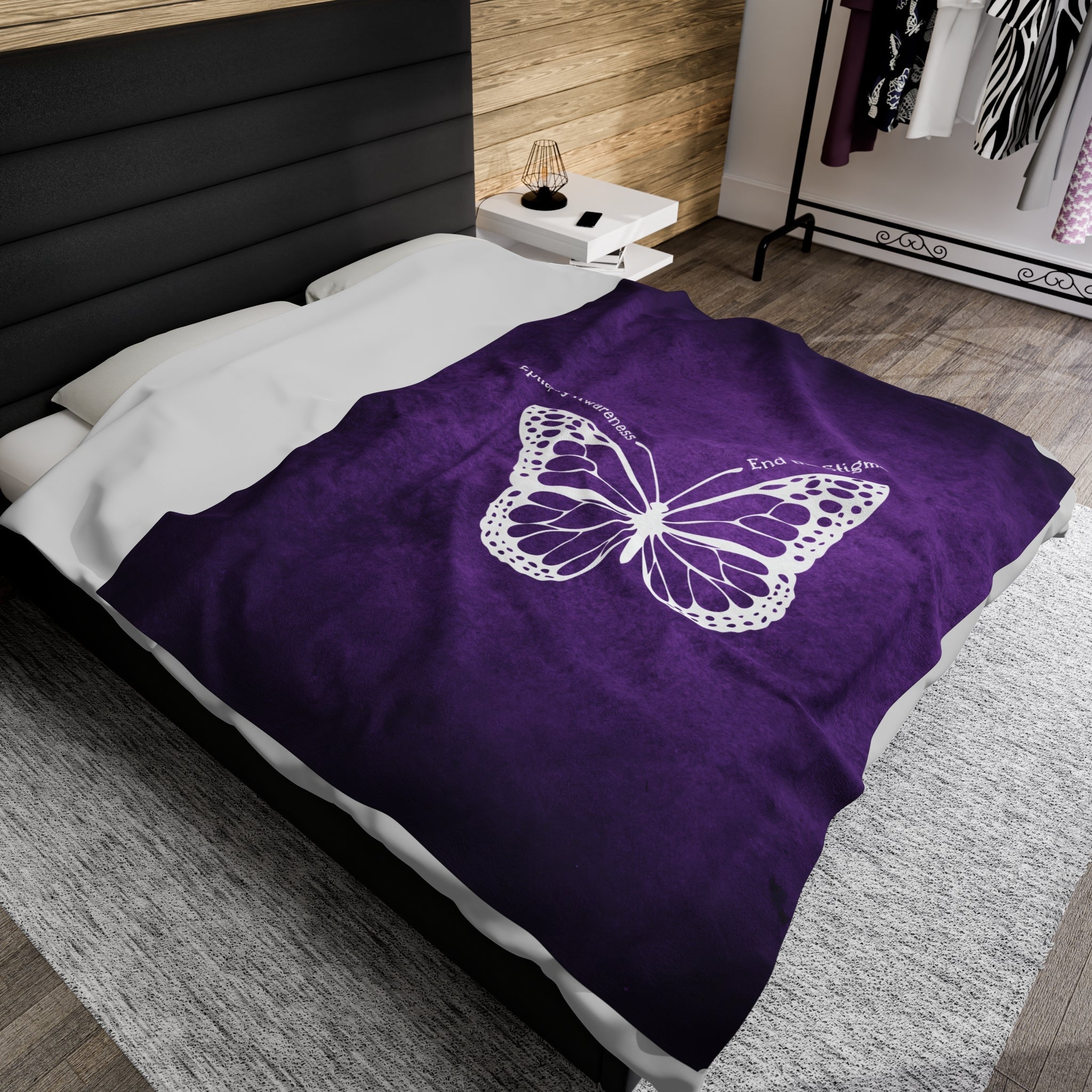 Epilepsy Awareness Velvet Blanket - End the Stigma - Decor, Blankets & Comforters - EpiAl's Shop
