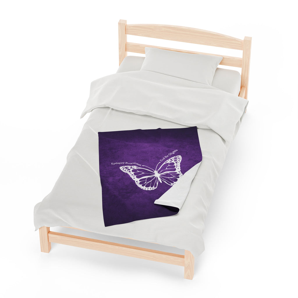 Epilepsy Awareness Velvet Blanket - End the Stigma - Decor, Blankets & Comforters - EpiAl's Shop