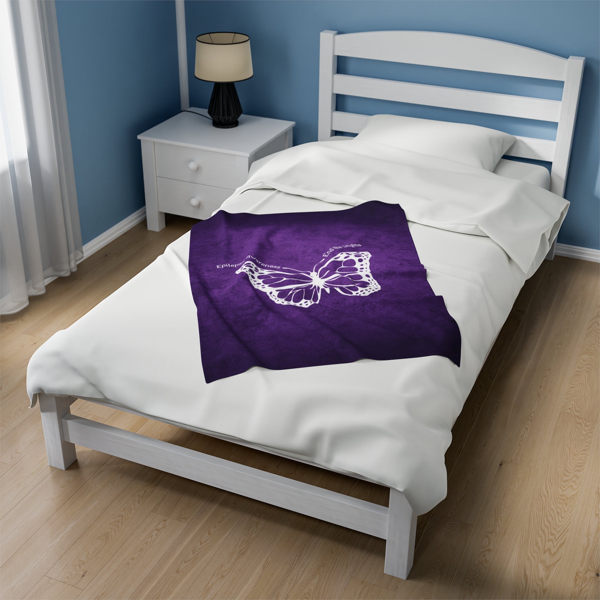 Epilepsy Awareness Velvet Blanket - End the Stigma - Decor, Blankets & Comforters - EpiAl's Shop