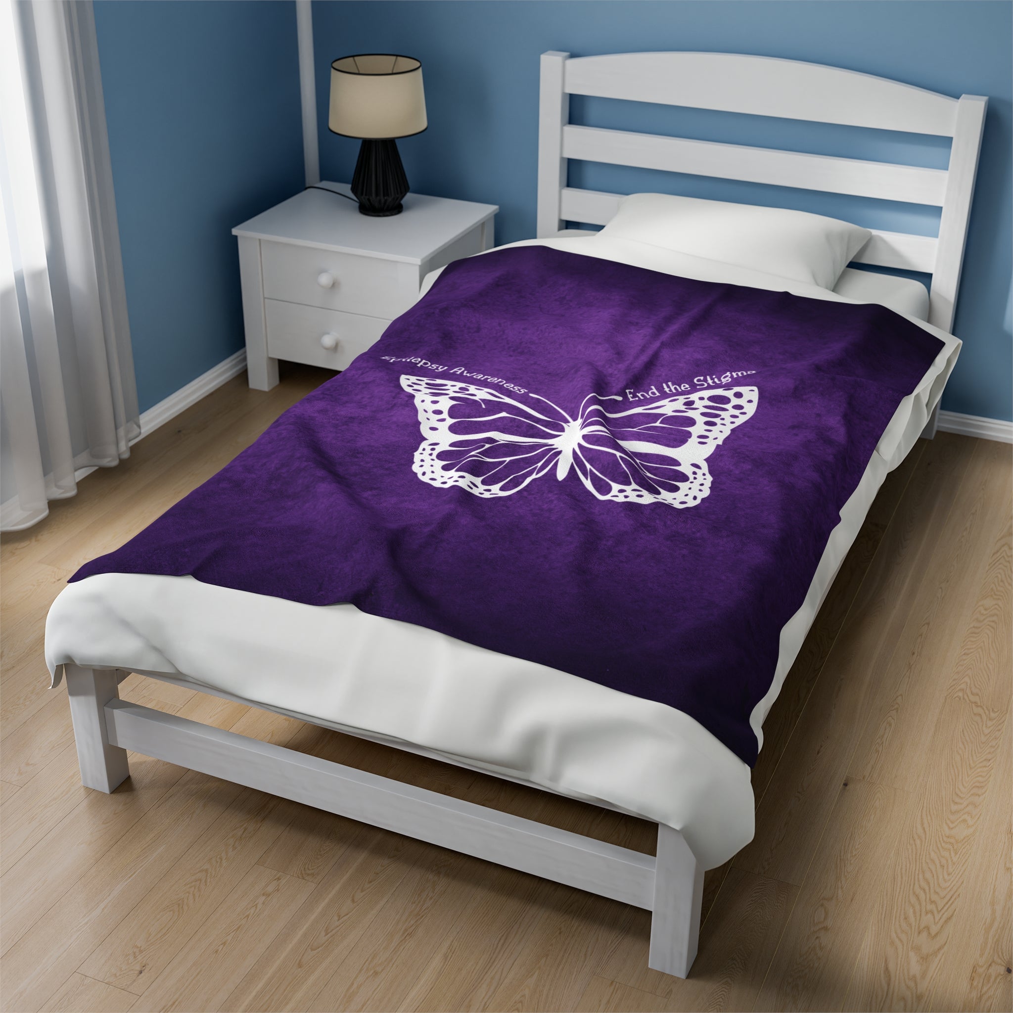 Epilepsy Awareness Velvet Blanket - End the Stigma - Decor, Blankets & Comforters - EpiAl's Shop