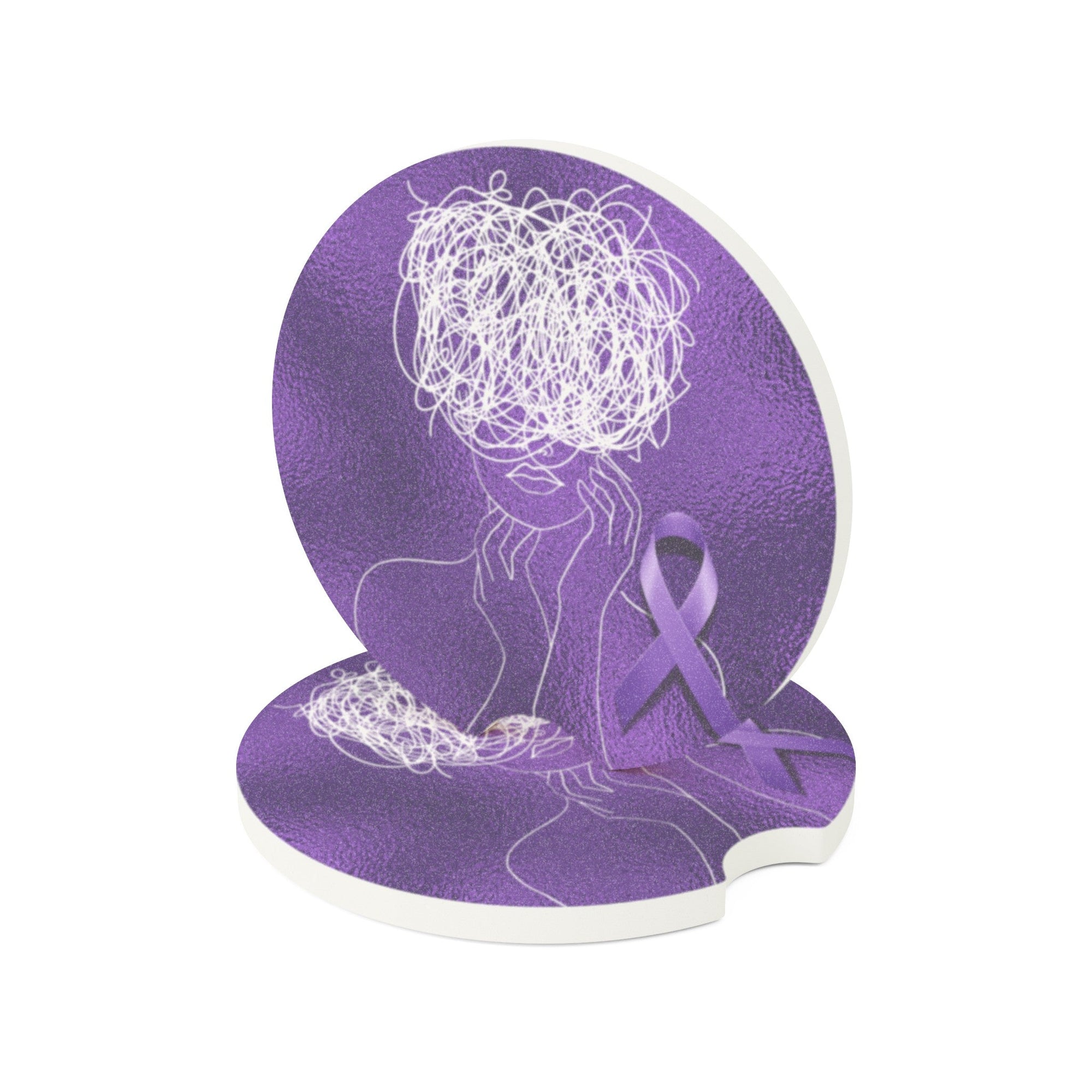 Epilepsy Brain Soapstone Car Coaster - Home Decor - Epileptic Al’s Shop
