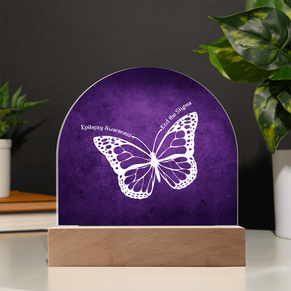 Epilepsy Butterfly Acrylic Lighted Plaque - Decor, Home, Artwork - EpiAl's Shop