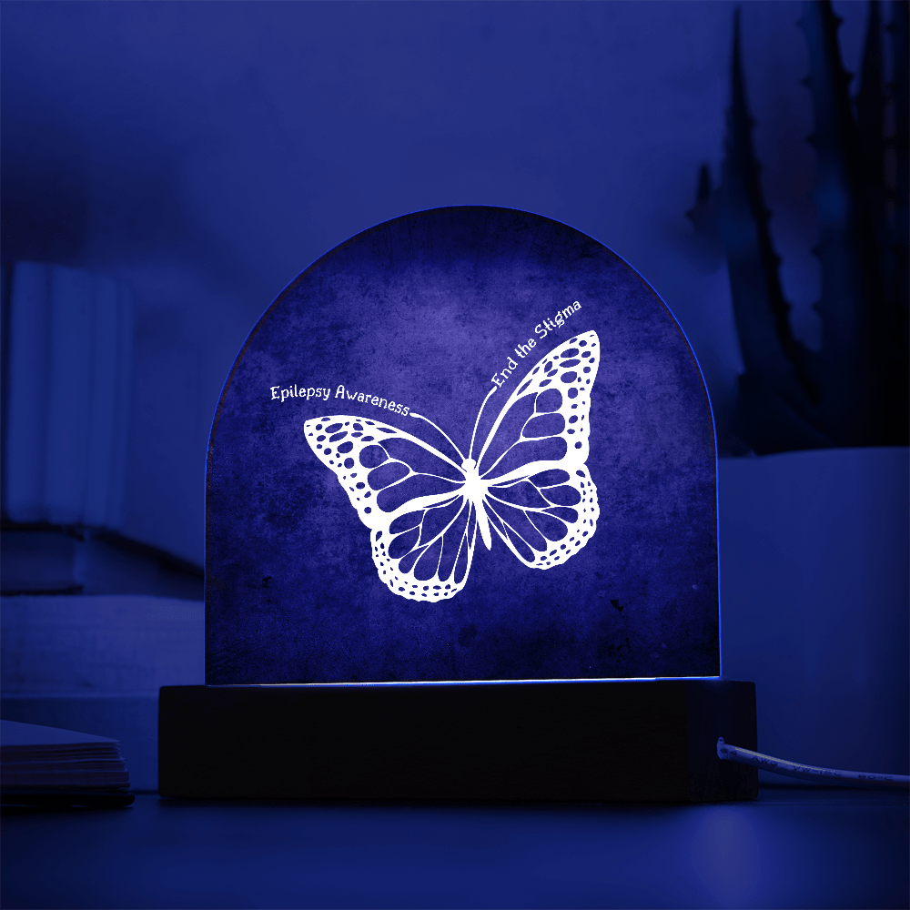 Epilepsy Butterfly Acrylic Lighted Plaque - Decor, Home, Artwork - EpiAl's Shop