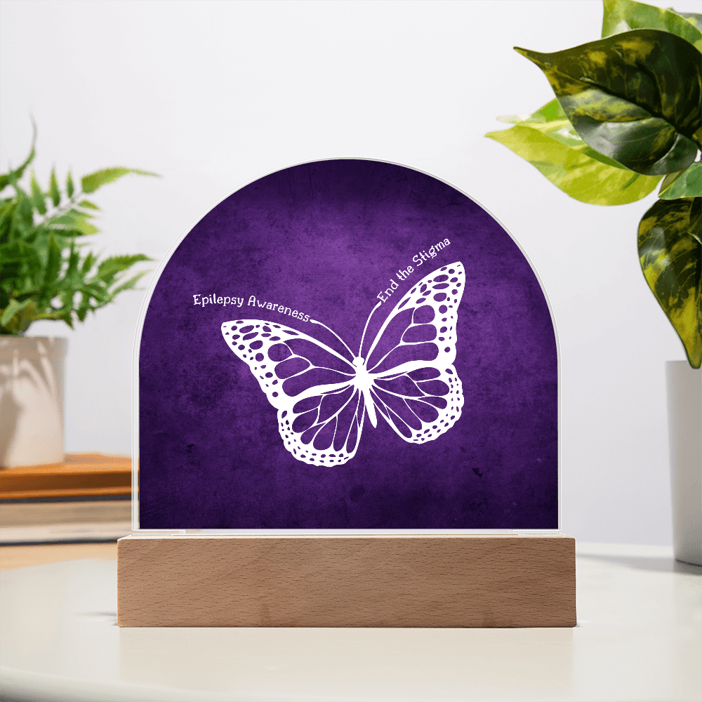 Epilepsy Butterfly Acrylic Lighted Plaque - Decor, Home, Artwork - EpiAl's Shop