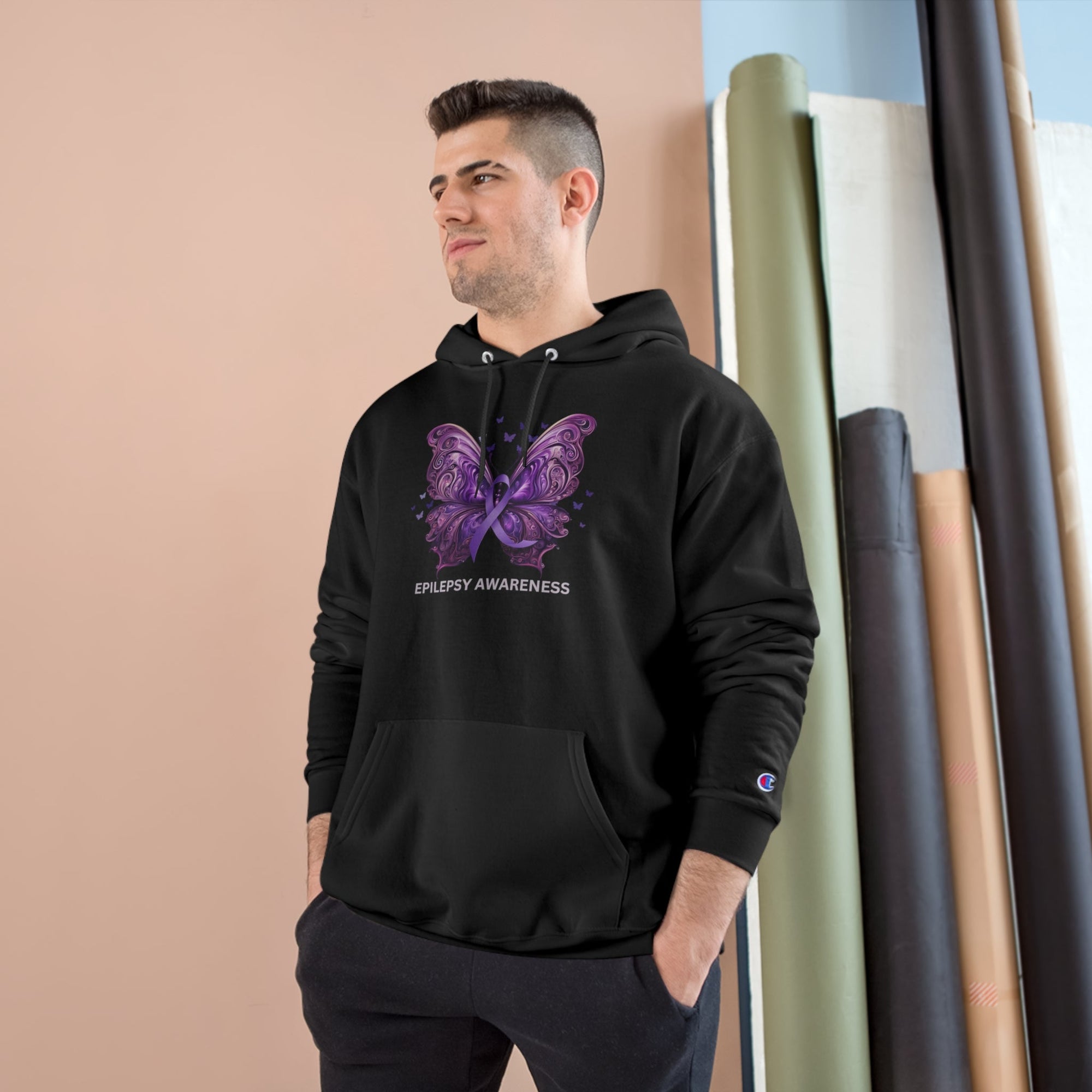 Epilepsy Butterfly Champion Hoodie - Hoodie - Epileptic Al’s Shop