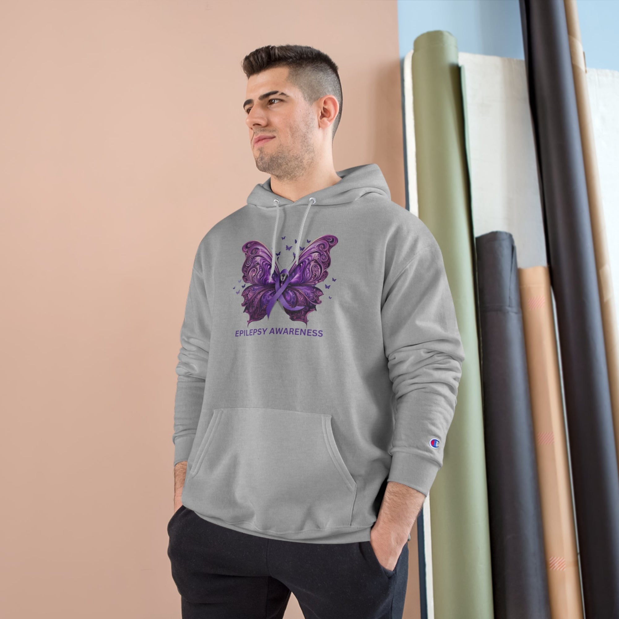 Epilepsy Butterfly Champion Hoodie - Hoodie - Epileptic Al’s Shop