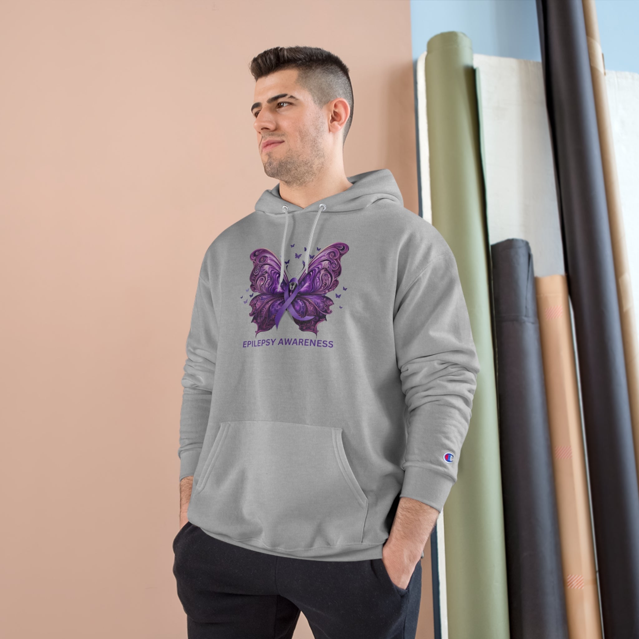 Epilepsy Butterfly Champion Hoodie - Hoodie - Epileptic Al’s Shop