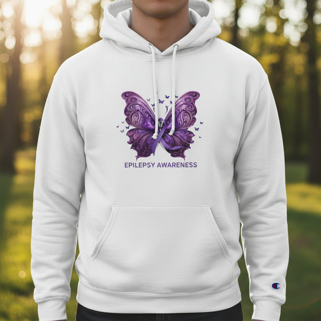 Epilepsy Butterfly Champion Hoodie - Hoodie - Epileptic Al’s Shop