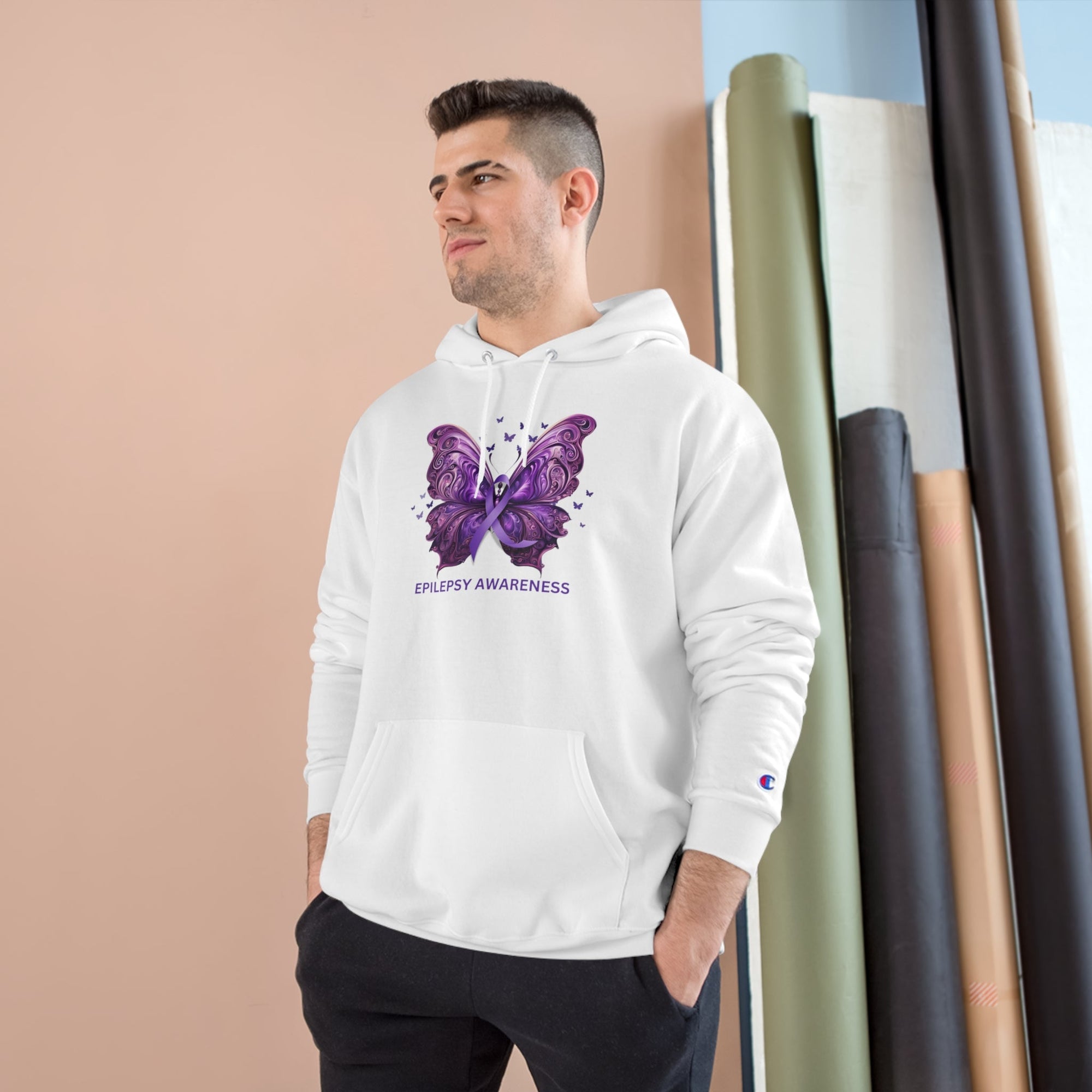 Epilepsy Butterfly Champion Hoodie - Hoodie - Epileptic Al’s Shop