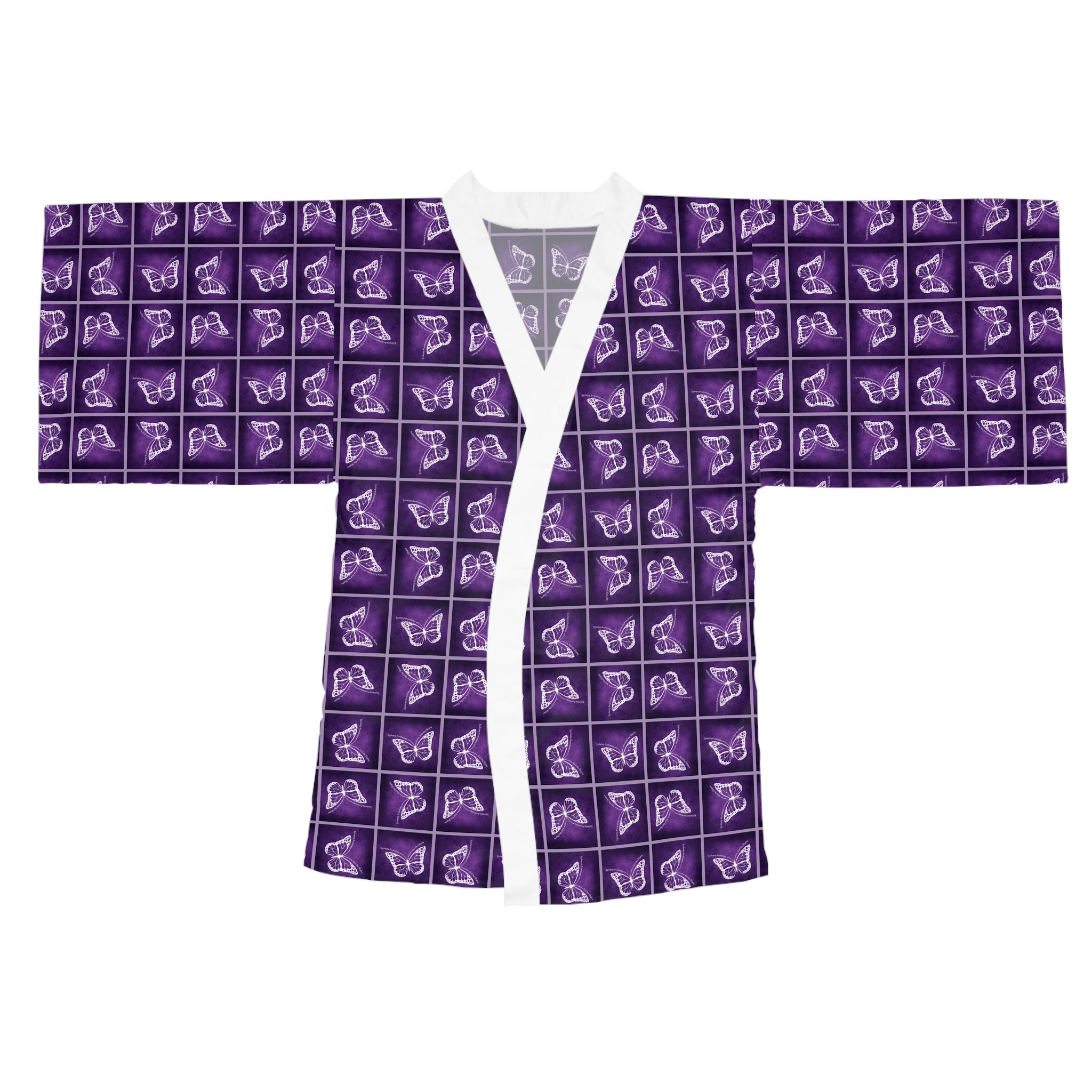 Epilepsy Butterfly Dreams Long Sleeve Kimono Robe - Clothing, Pajamas - EpiAl's Shop